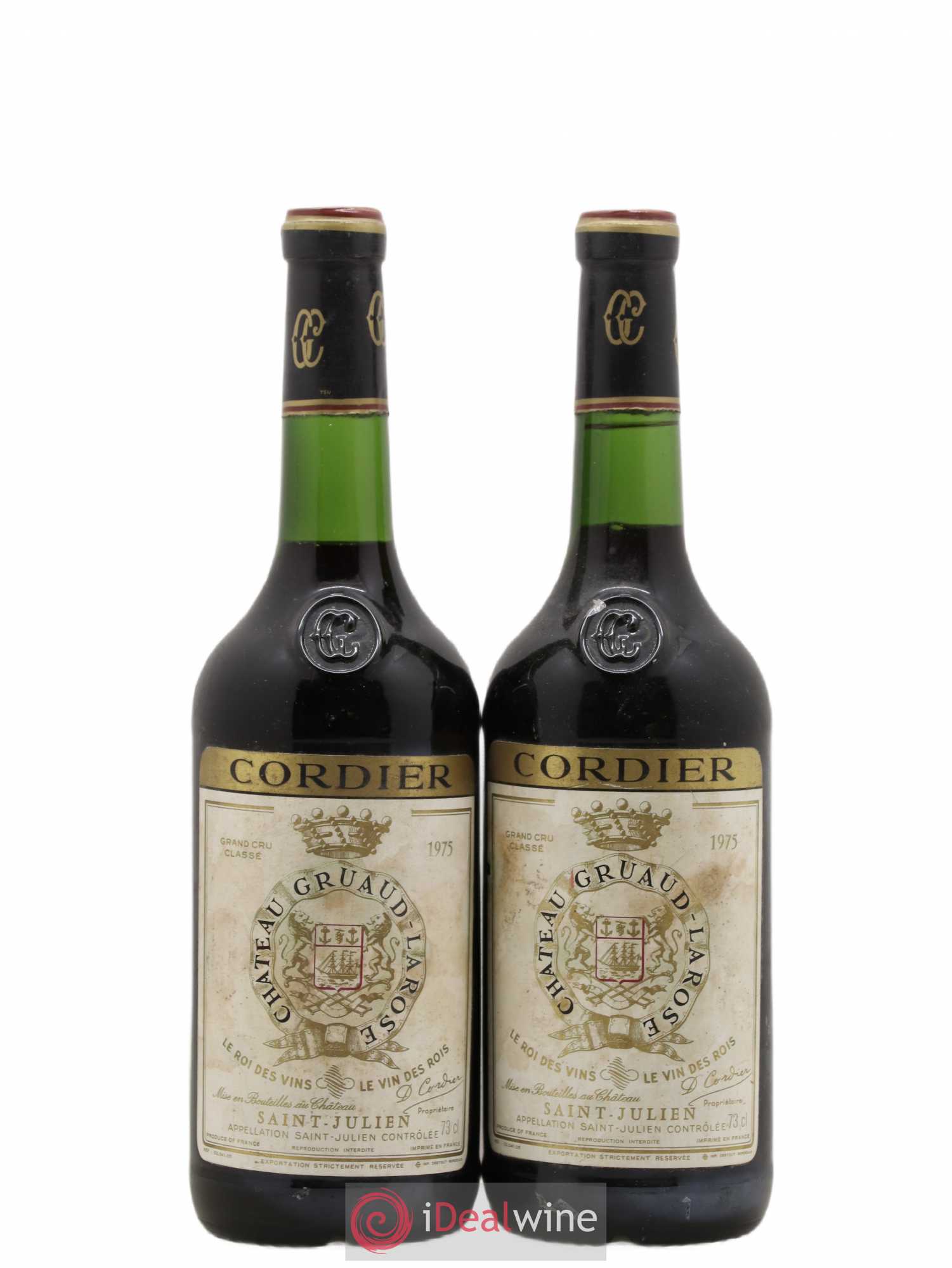 Château Gruaud Larose 2ème Grand Cru Classé 1975 - Lot de 2 bouteilles - 0
