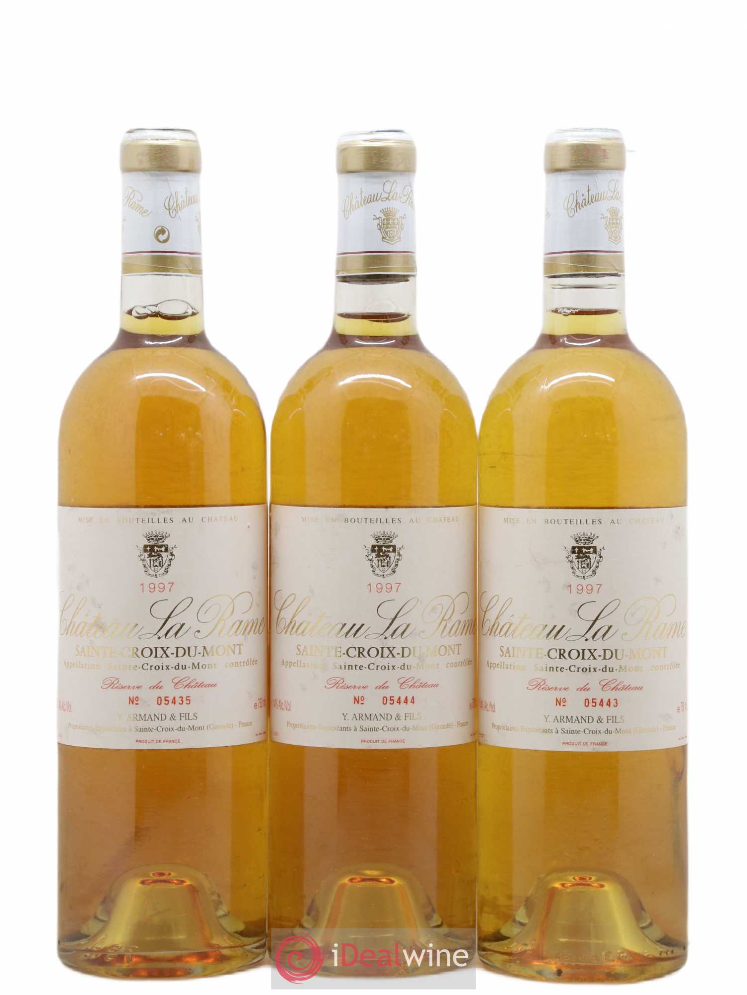 Sainte-Croix-du-Mont Château la Rame 1997 - Lot de 3 bouteilles - 0
