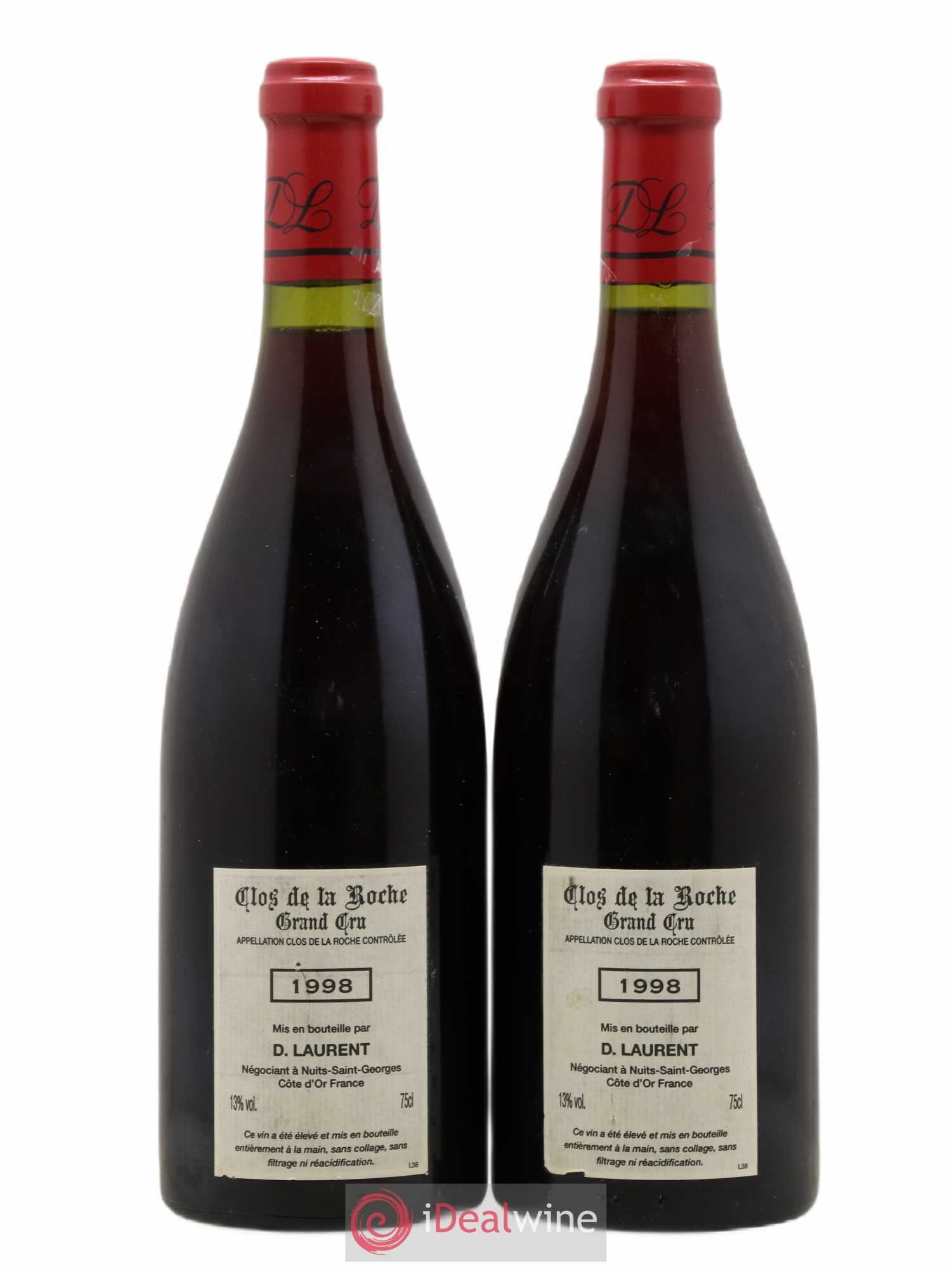 Clos de la Roche Grand Cru Dominique Laurent 1998 - Lot de 2 bouteilles - 1