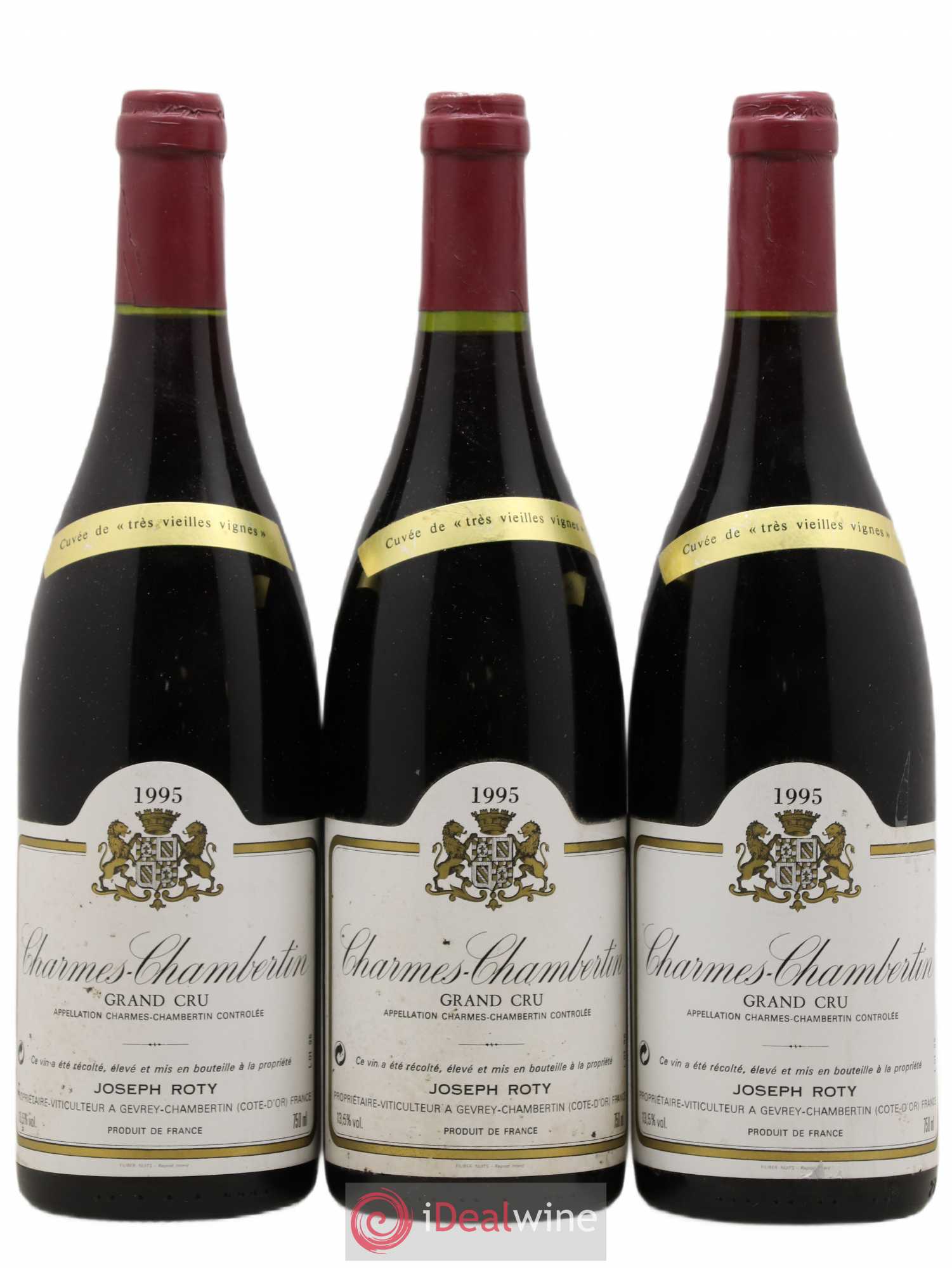 Charmes-Chambertin Grand Cru Joseph Roty (Domaine) Très vieilles Vignes 1995 - Lotto di 3 bottiglie - 0