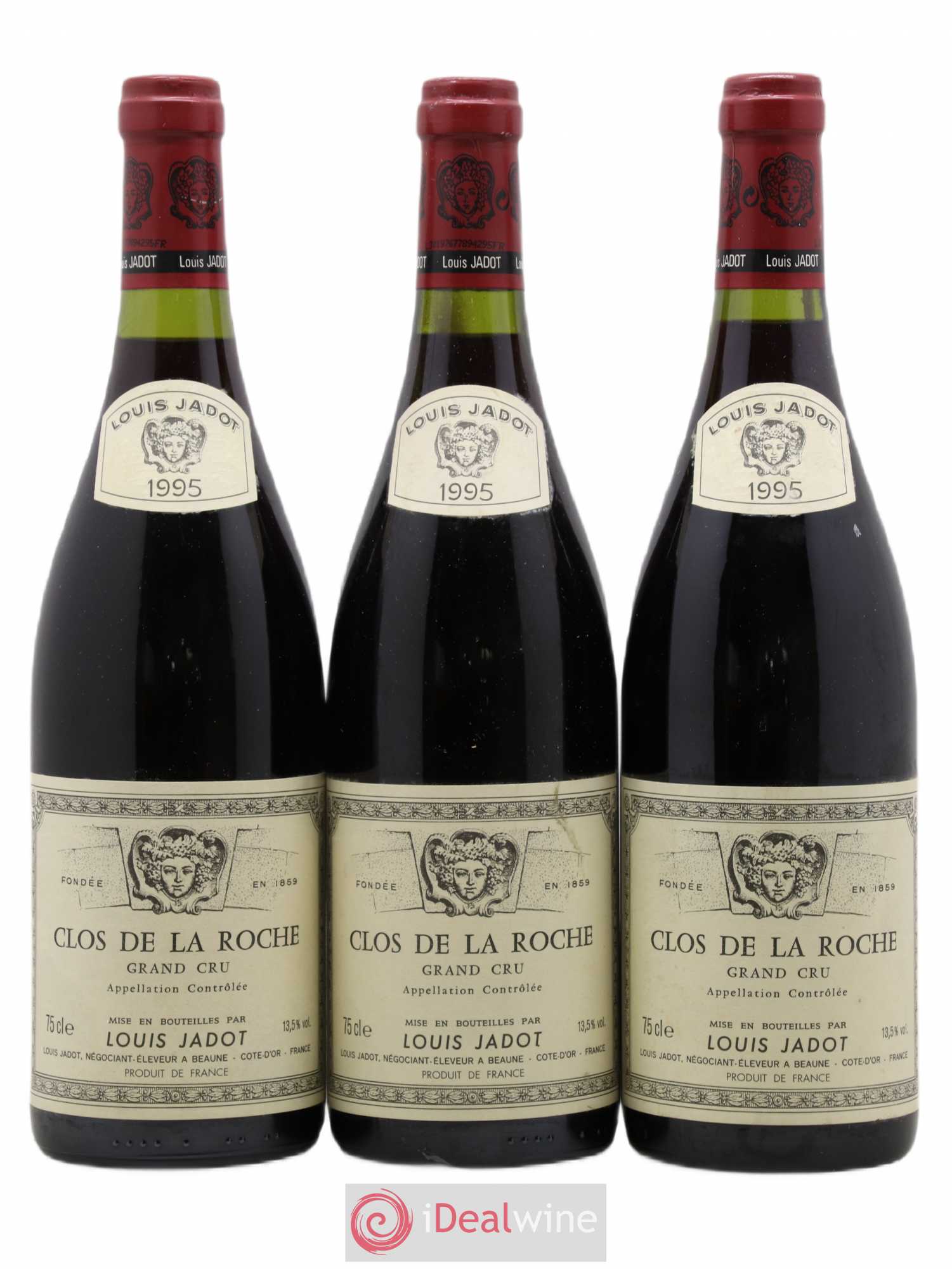 Clos de la Roche Grand Cru Maison Louis Jadot 1995 - Lot de 3 bouteilles - 0