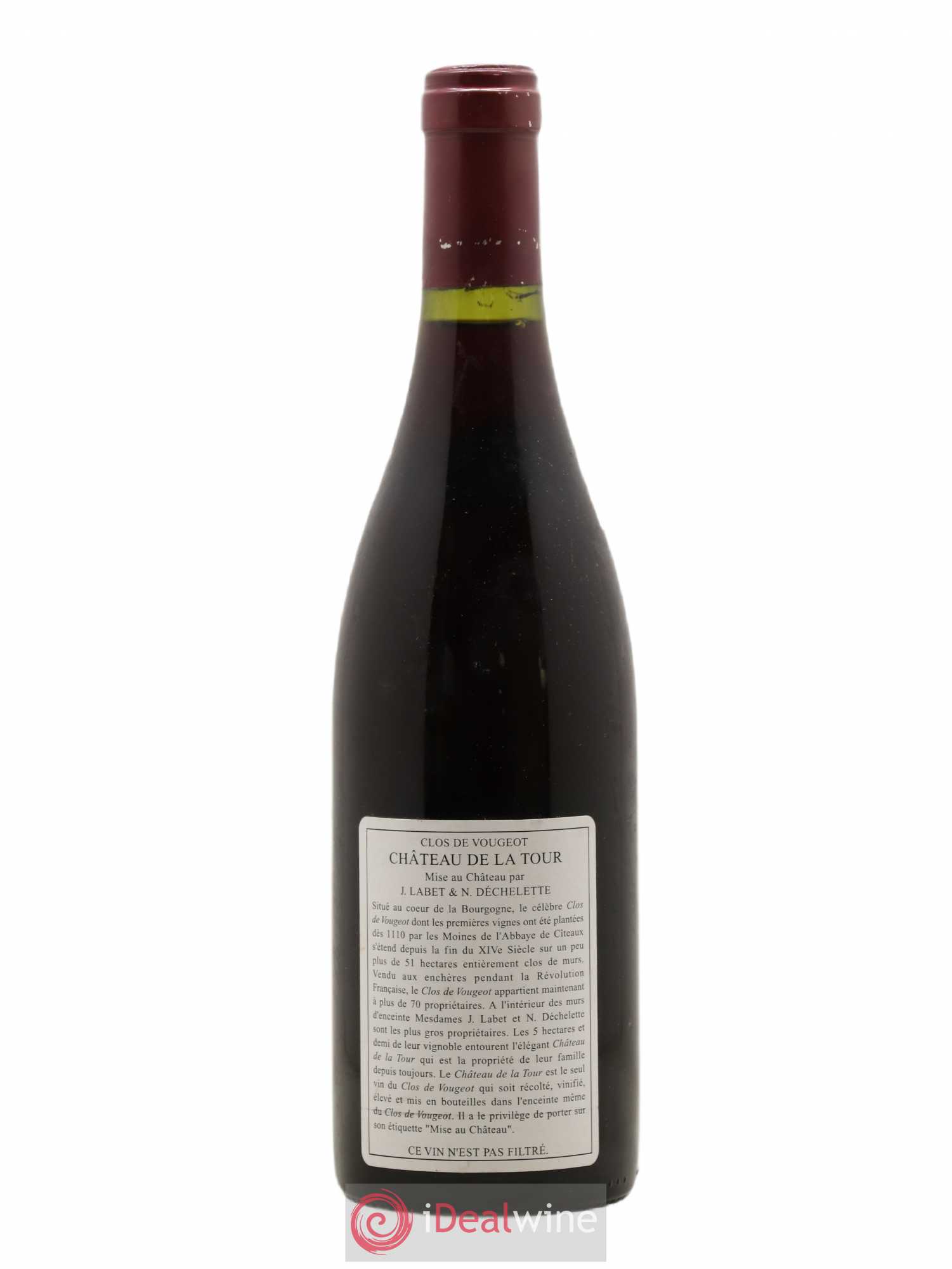 Clos de Vougeot Grand Cru Vieilles Vignes Château de La Tour 1998 - Lot de 1 bouteille - 1