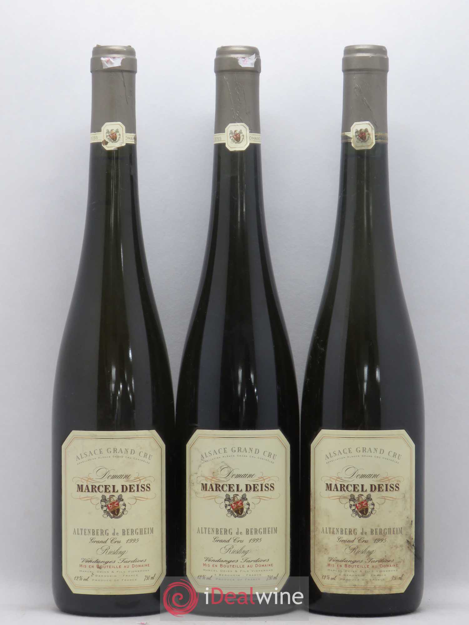 Alsace Grand Cru Altenberg de Bergheim Marcel Deiss (Domaine) Riesling Vendanges Tardives 1995 - Lotto di 3 bottiglie - 0