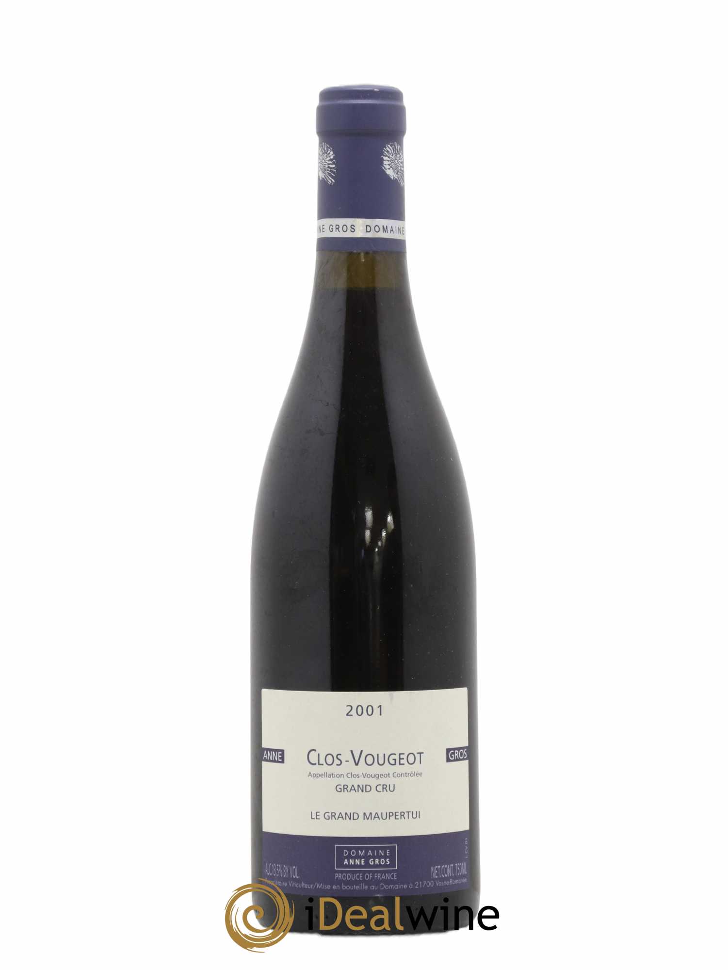 Clos de Vougeot Grand Cru Le Grand Maupertui Anne Gros 2001 - Lot de 1 bouteille - 0