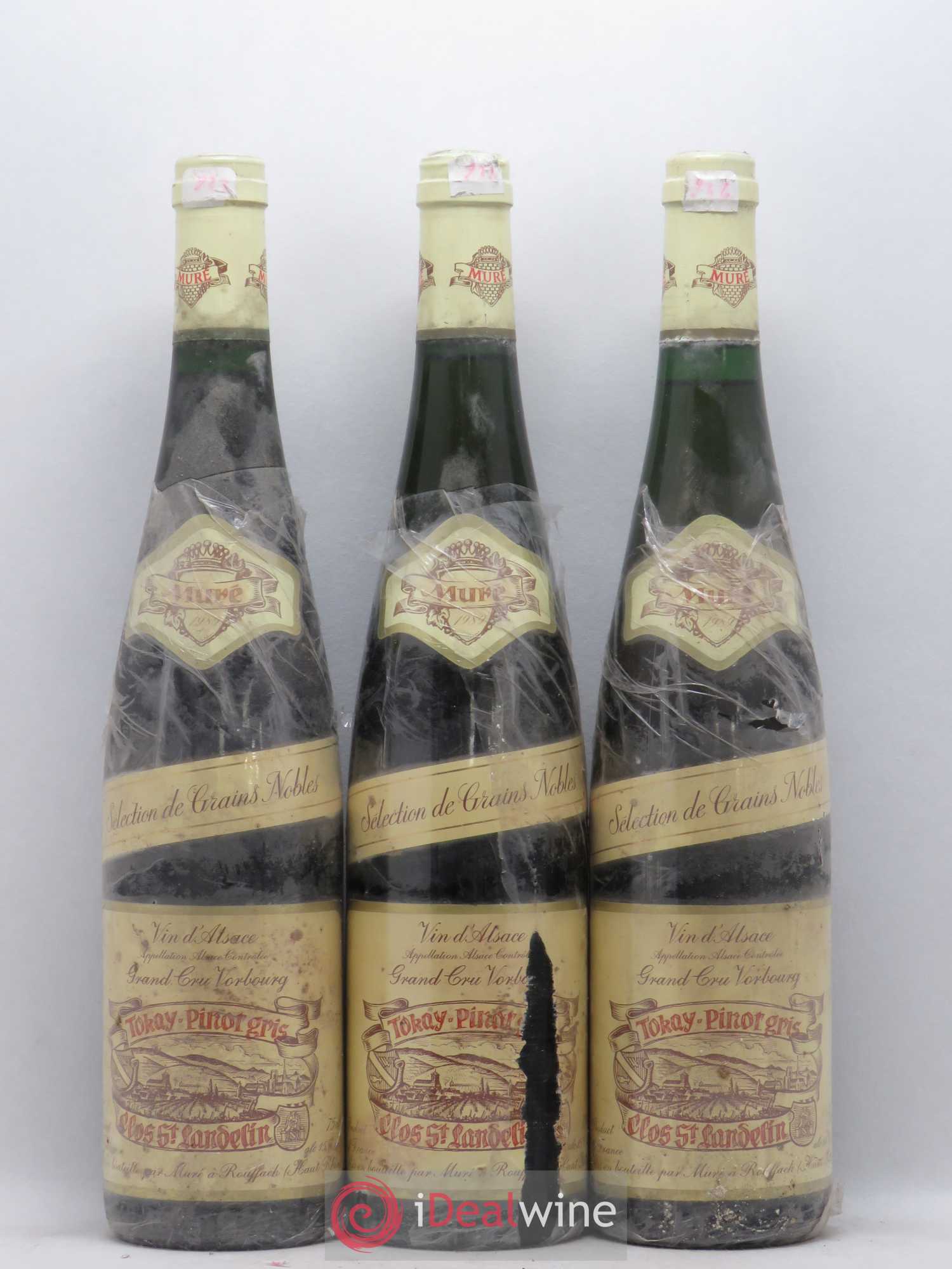 Pinot Gris Clos Saint Landelin Vorbour Selection de grains nobles 1989 - Posten von 3 Flaschen - 0