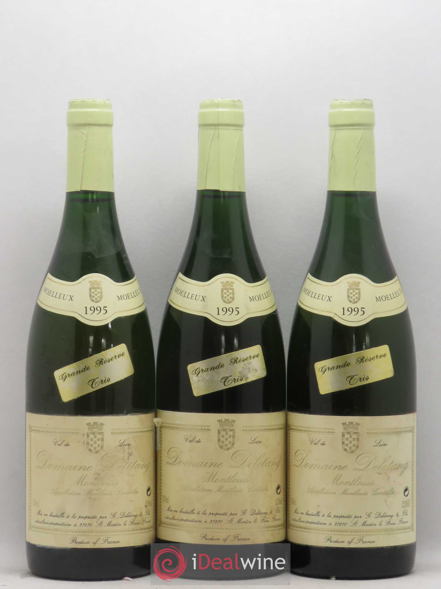 Montlouis-sur-Loire Domaine Deletang Grande Reserve Tris 1995 - Lotto di 3 bottiglie - 0