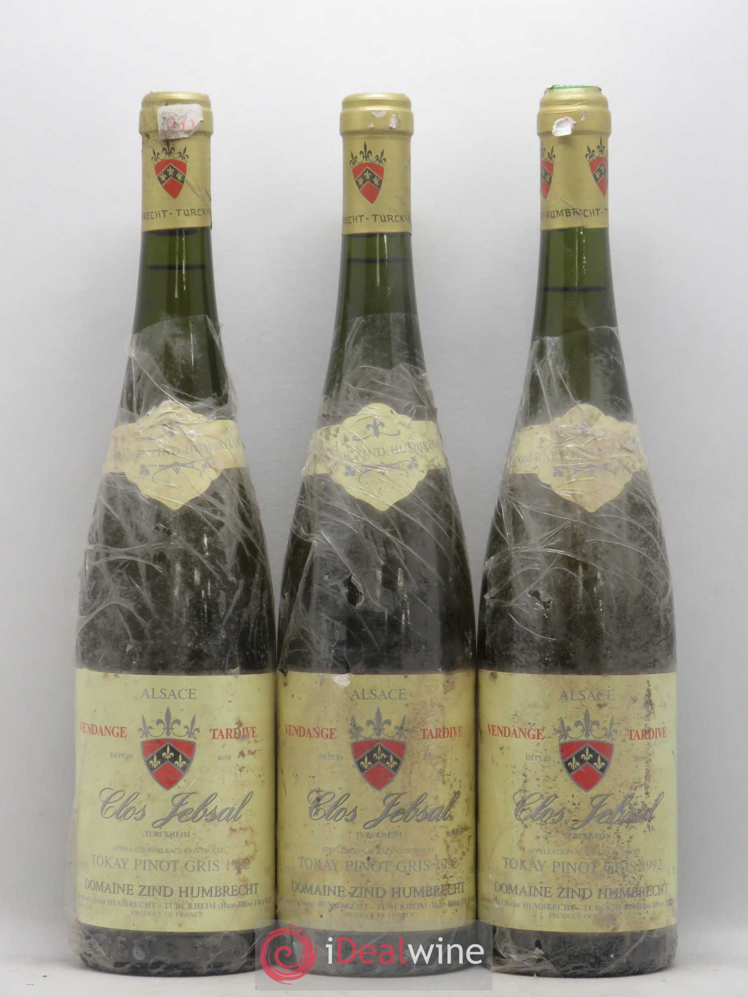 Alsace Pinot Gris Clos Jebsal Vendanges Tardives Zind-Humbrecht (Domaine) 1992 - Lotto di 3 bottiglie - 0
