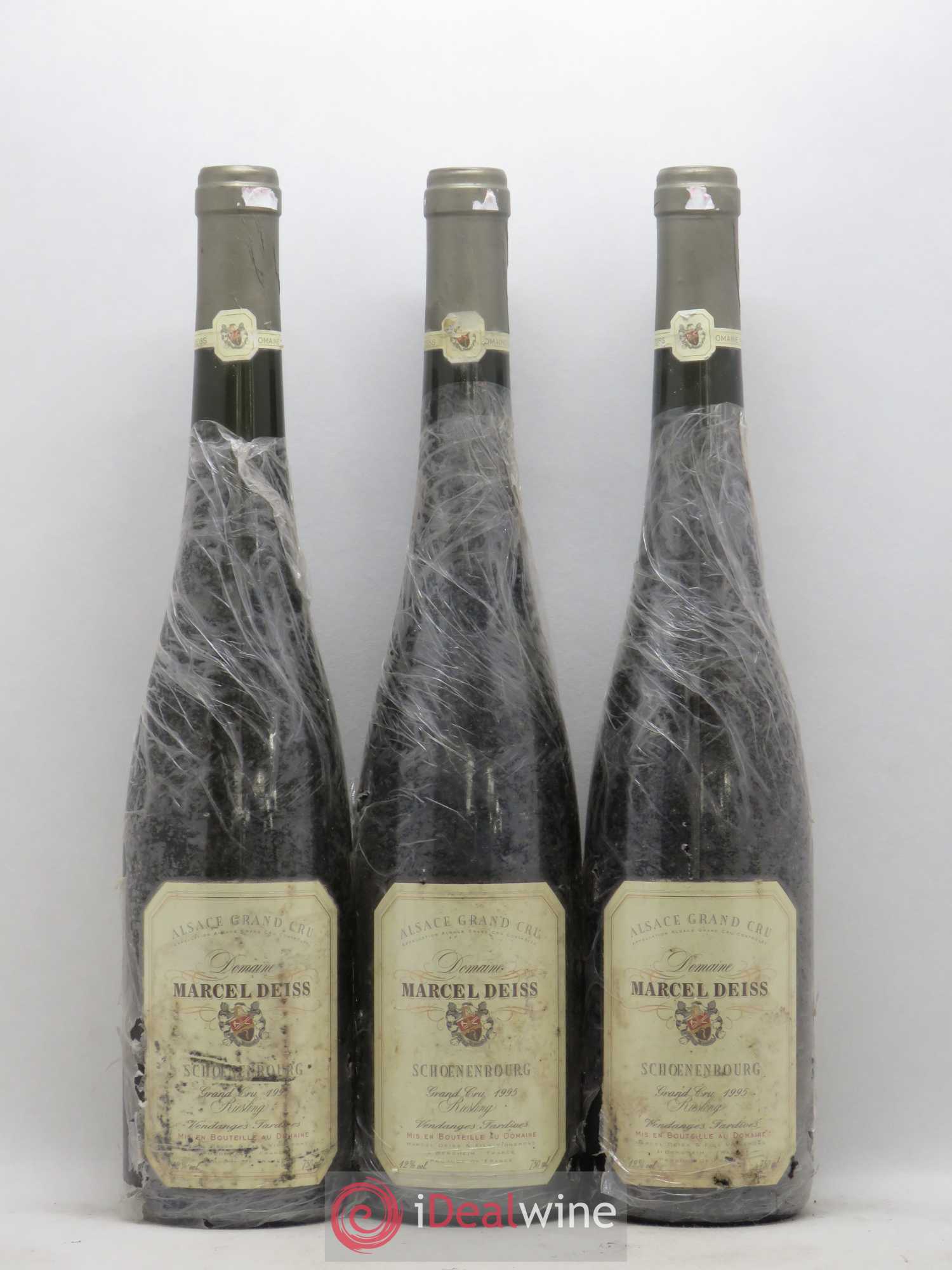 Alsace Grand Cru Schoenenbourg Marcel Deiss (Domaine) Riesling Vendanges Tardives 1995 - Lot de 3 bouteilles - 0