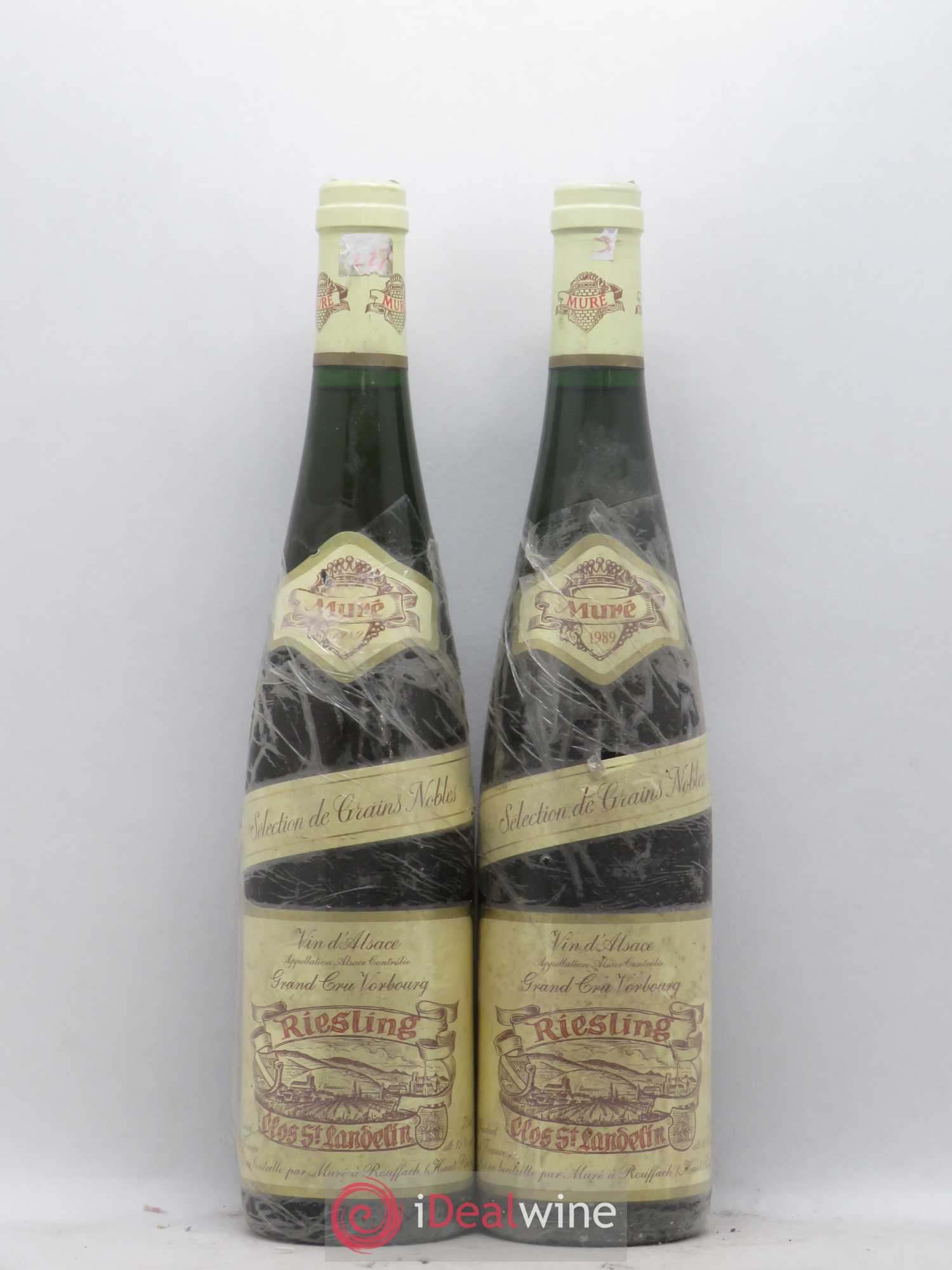 Riesling Sélection de Grains Nobles Grand Cru Vorbourg Clos Saint Landelin René Muré 1989 - Lotto di 2 bottiglie - 0