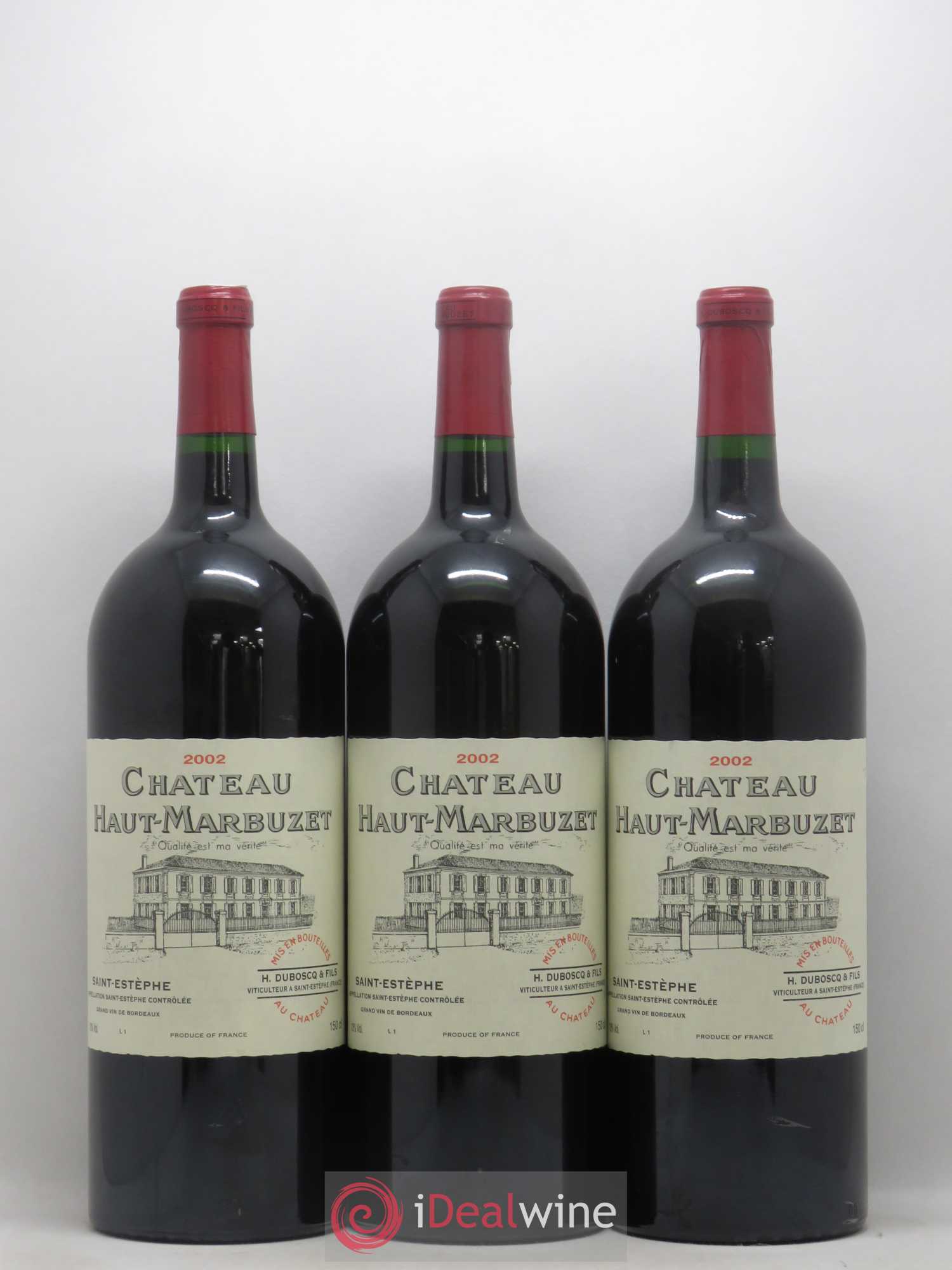 Château Haut Marbuzet 2002 - Lot de 3 magnums - 0