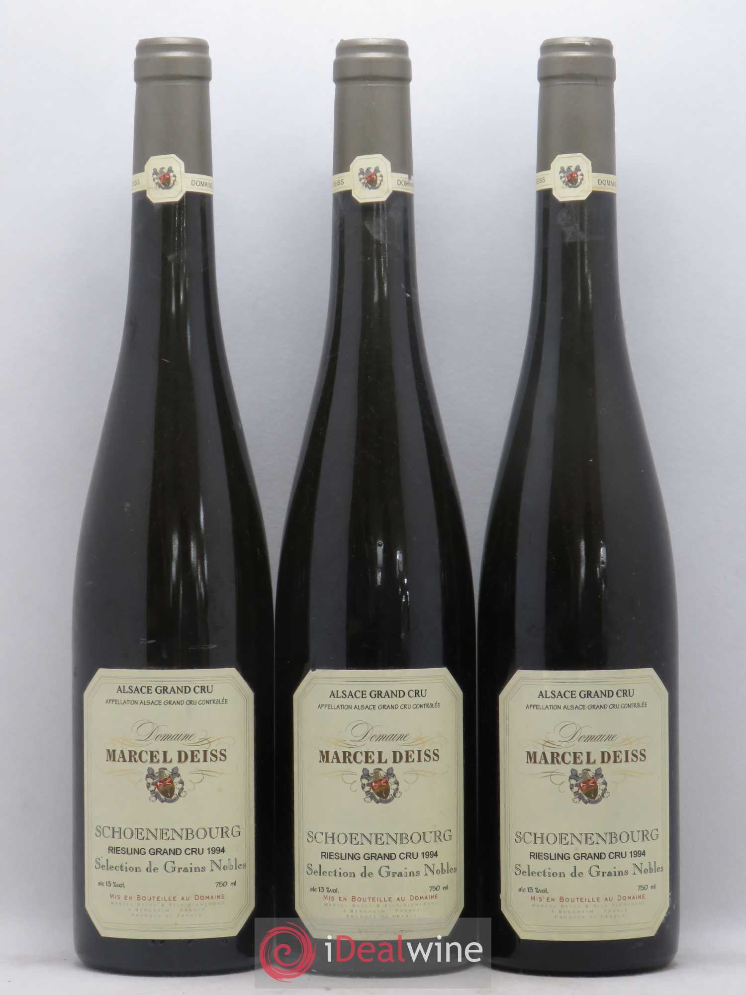 Alsace Riesling Sélection de Grains Nobles Grand Cru Schoenenbourg Marcel Deiss (Domaine) 1994 - Lotto di 3 bottiglie - 0