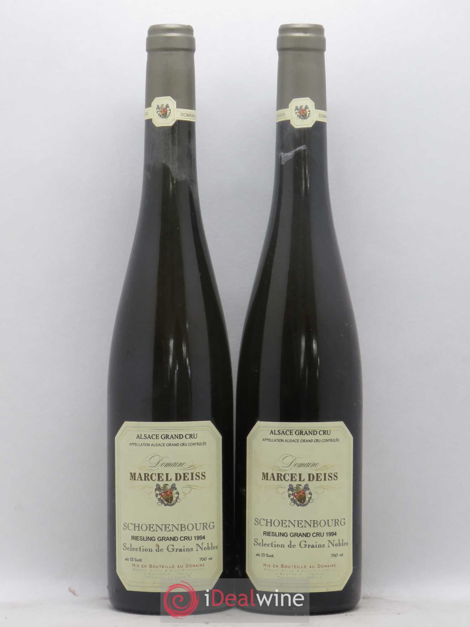 Alsace Riesling Sélection de Grains Nobles Grand Cru Schoenenbourg Marcel Deiss (Domaine) 1994 - Lotto di 2 bottiglie - 0