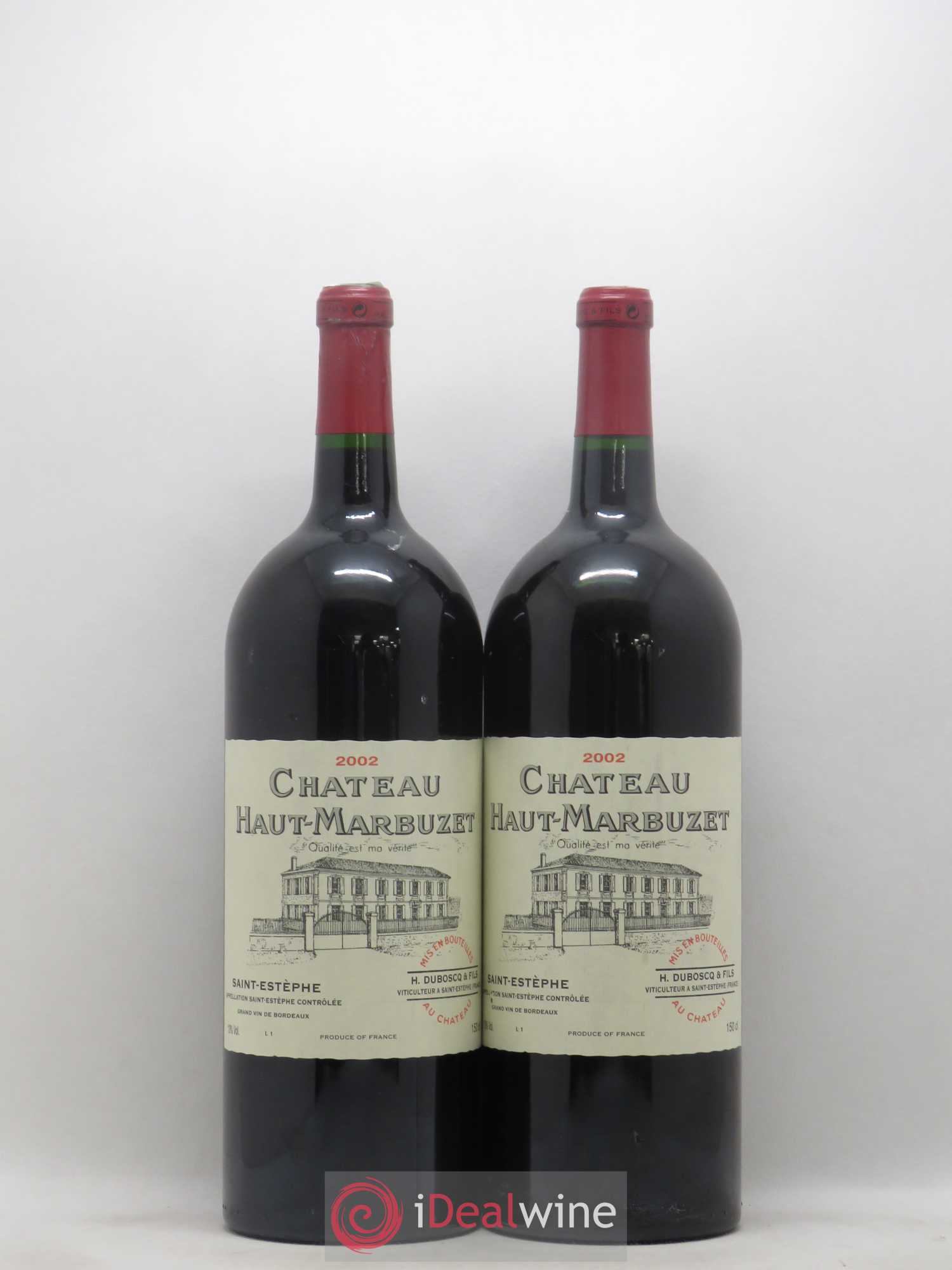 Château Haut Marbuzet 2002 - Lot de 2 magnums - 0