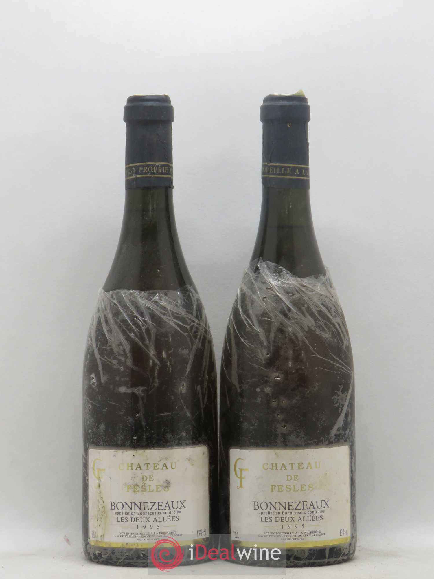 Bonnezeaux Château de Fesles Les Deux Allées 1995 - Lotto di 2 bottiglie - 0