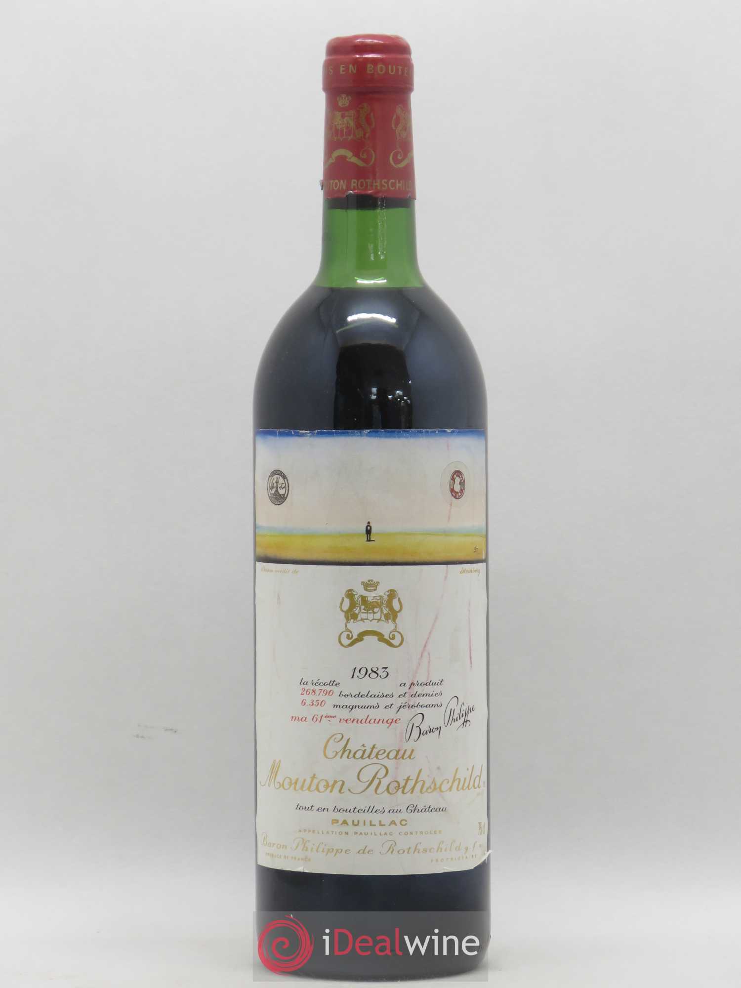Château Mouton Rothschild 1er Grand Cru Classé 1983 - Lot de 1 bouteille - 0