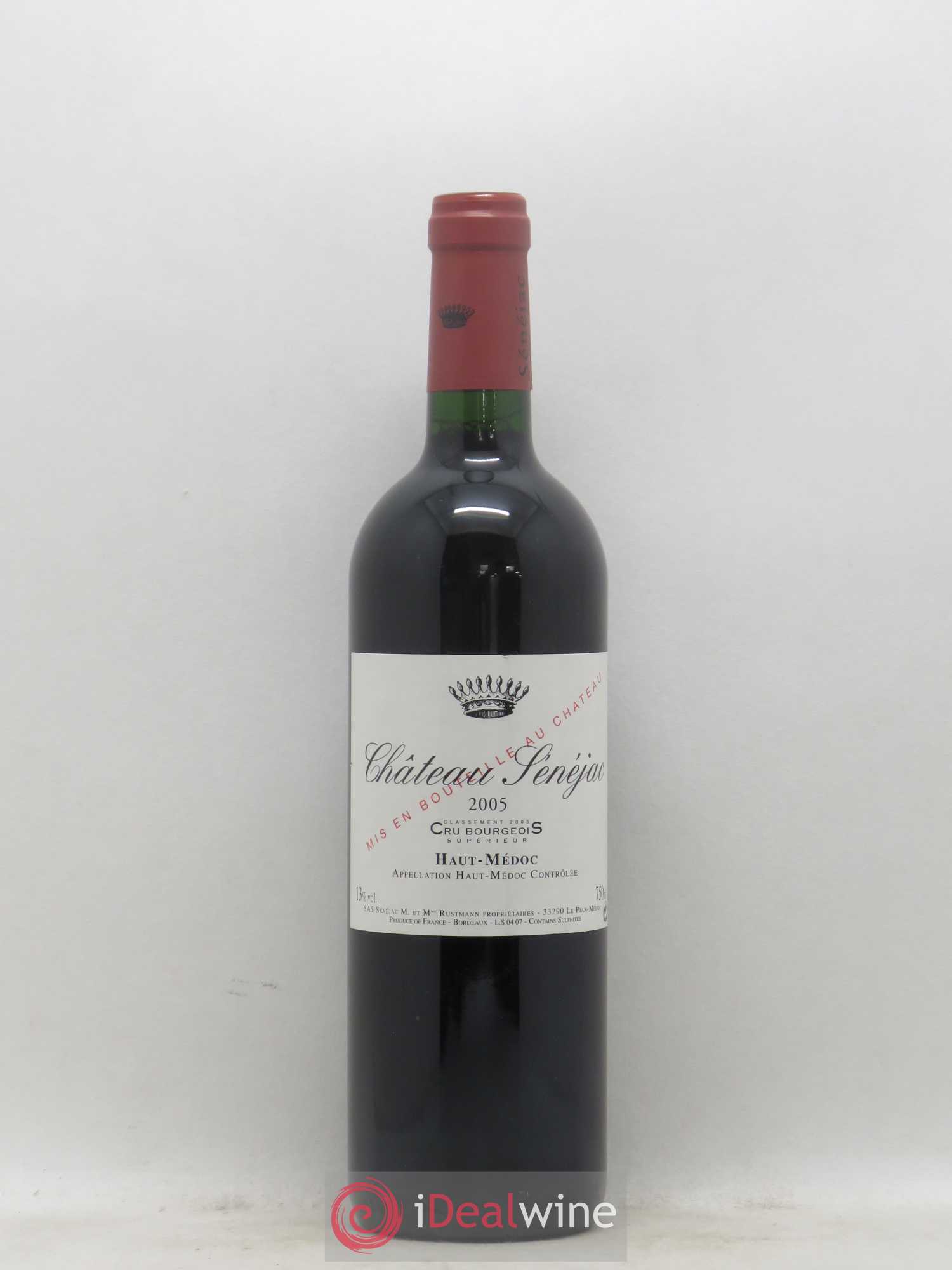 Château Sénejac Cru Bourgeois 2005 - Lot de 1 bouteille - 0
