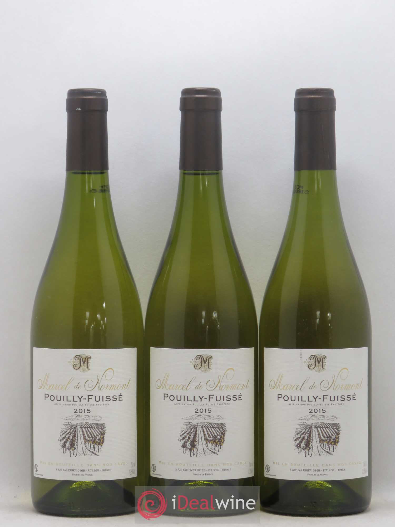 Pouilly-Fuissé Marcel de Normont 2015 - Lot de 3 bouteilles - 0