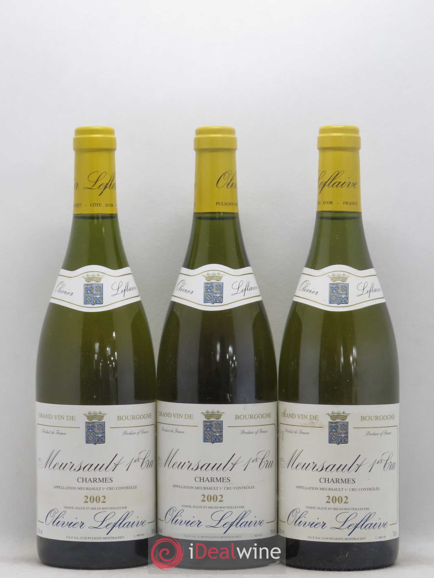 Meursault 1er Cru Charmes Olivier Leflaive 2002 - Lot de 12 bouteilles - 1