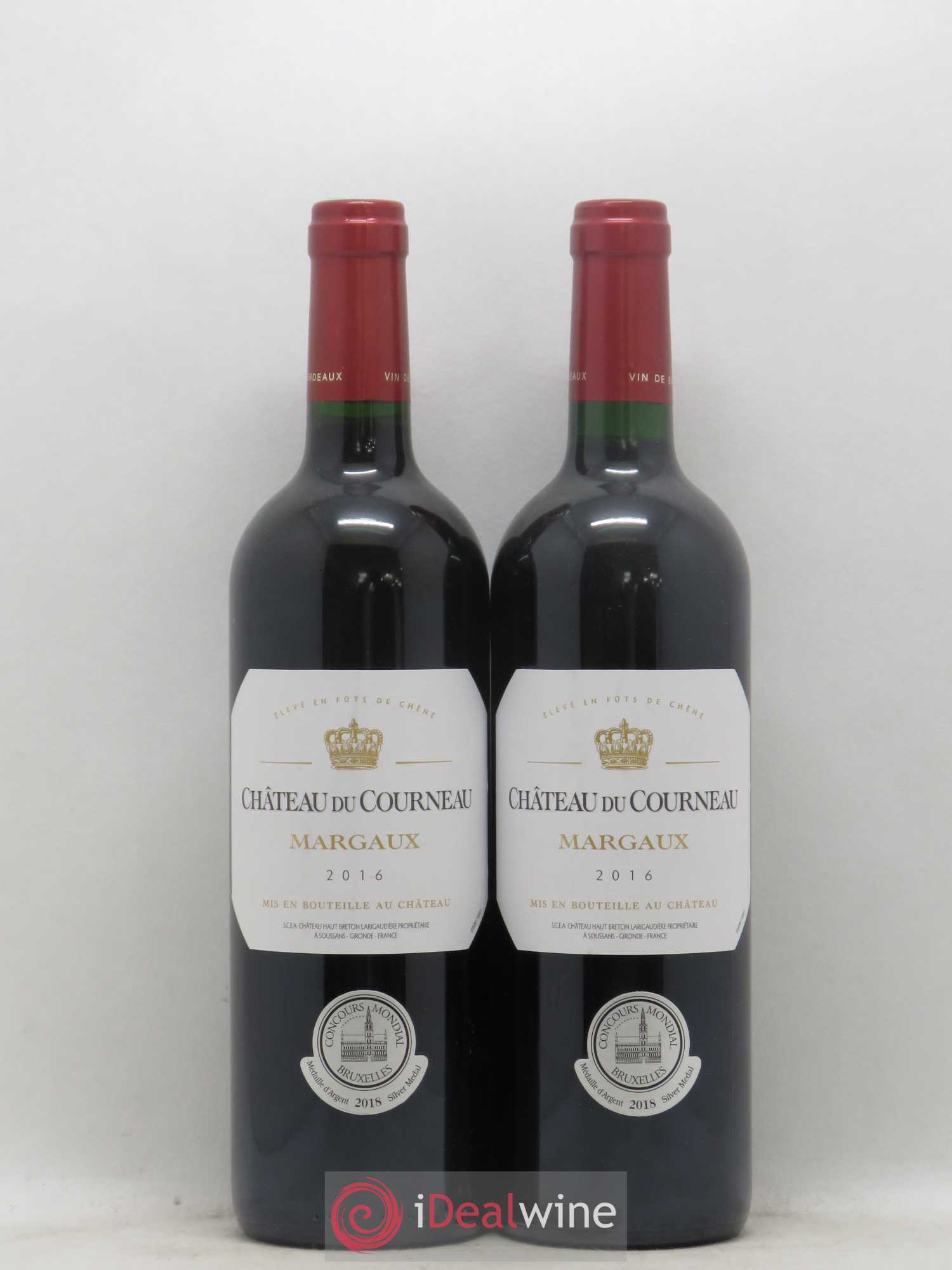 Bordeaux Margaux Château du Courneau 2016 - Lot de 2 bouteilles - 0