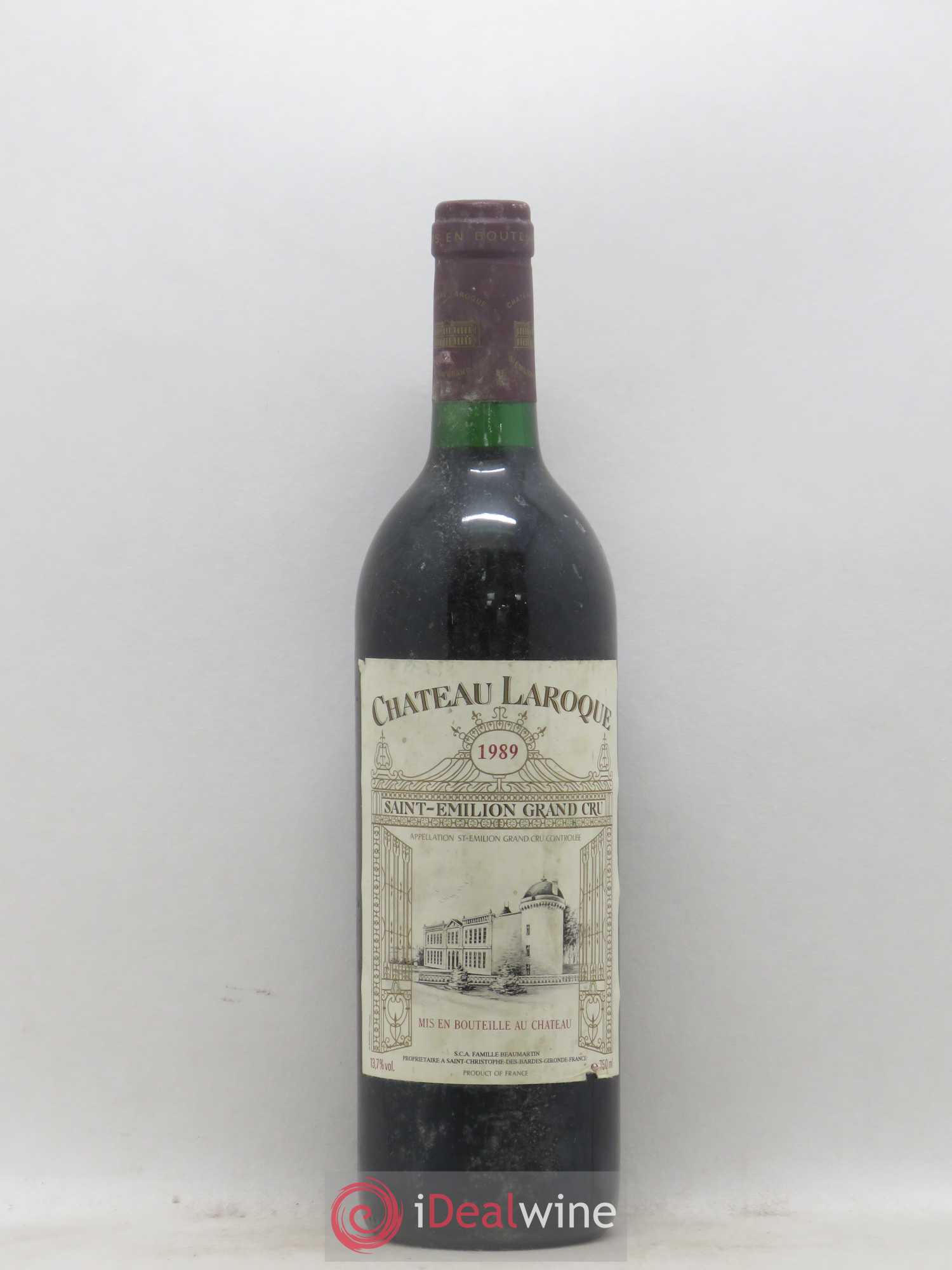 Château Laroque Grand Cru Classé 1989 - Lot de 1 bouteille - 0
