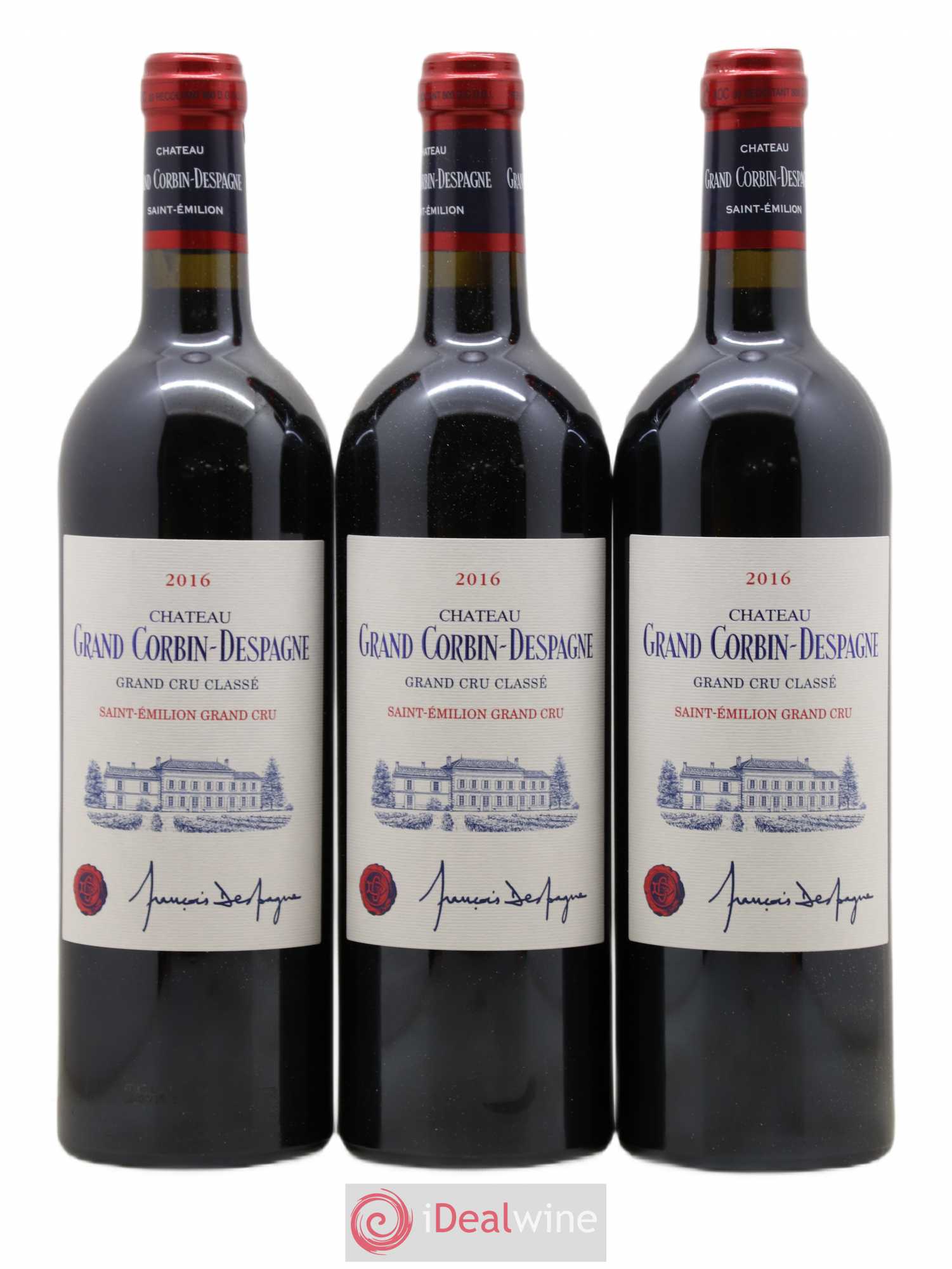 Château Grand Corbin Despagne Grand Cru Classé 2016 - Lot de 6 bouteilles - 1