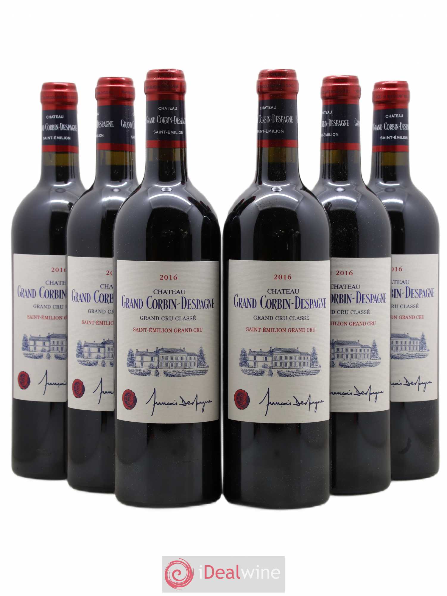 Château Grand Corbin Despagne Grand Cru Classé 2016 - Lot de 6 bouteilles - 0