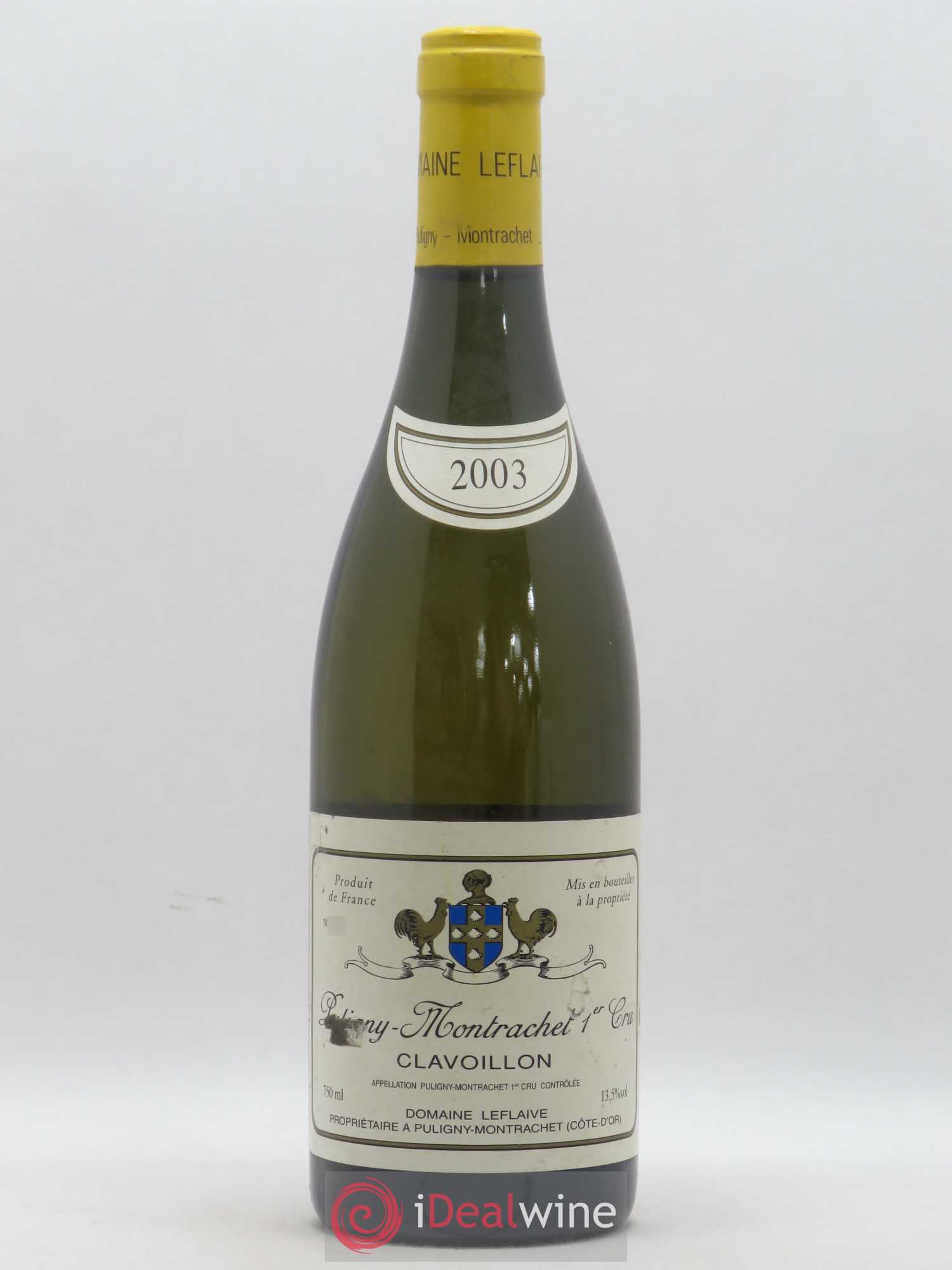 Puligny-Montrachet 1er Cru Clavoillon Leflaive (Domaine) 2003 - Lot de 1 bouteille - 0