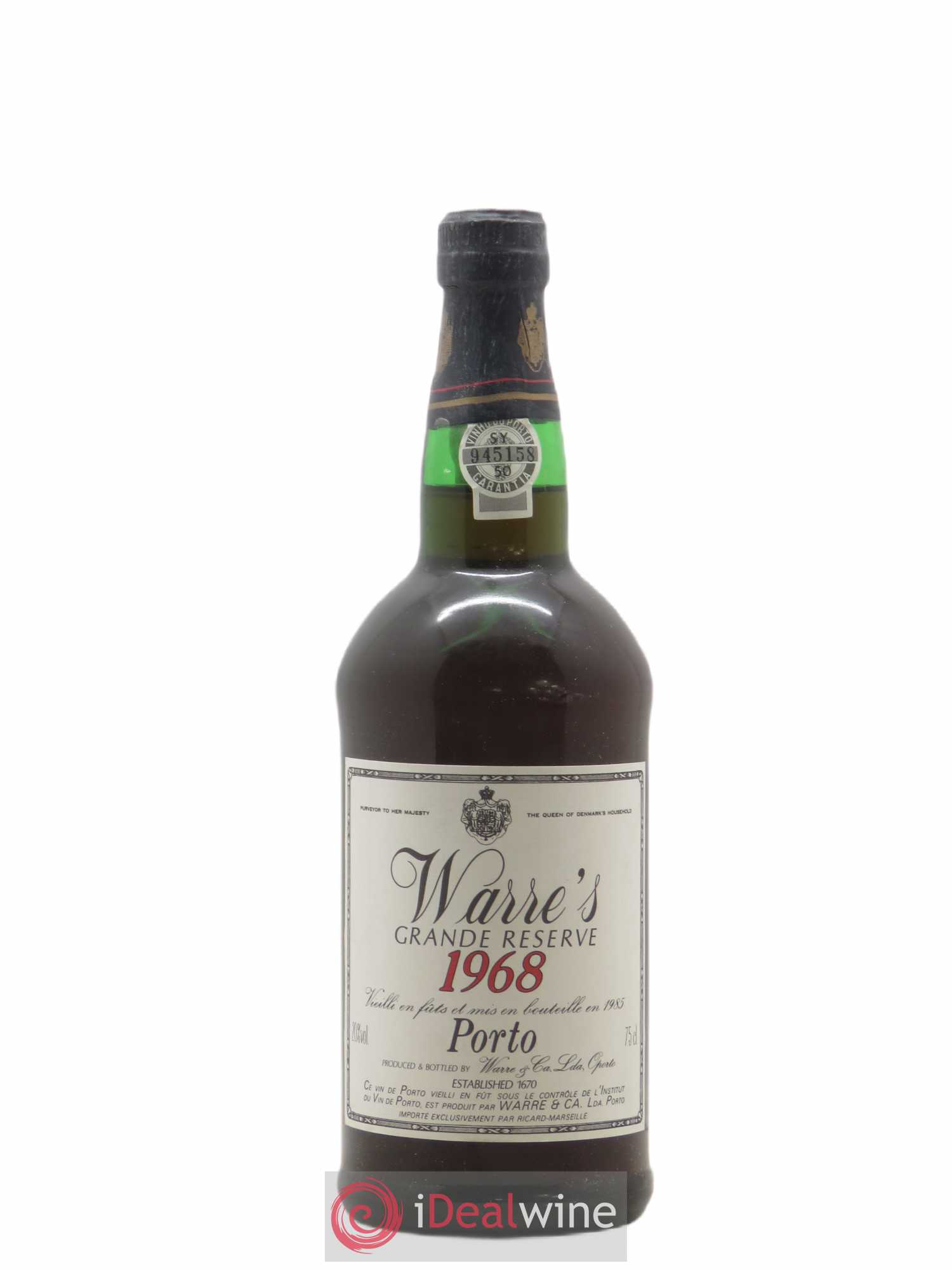 Porto Warre's Grande Réserve 1968 - Lot of 1 bottle - 0
