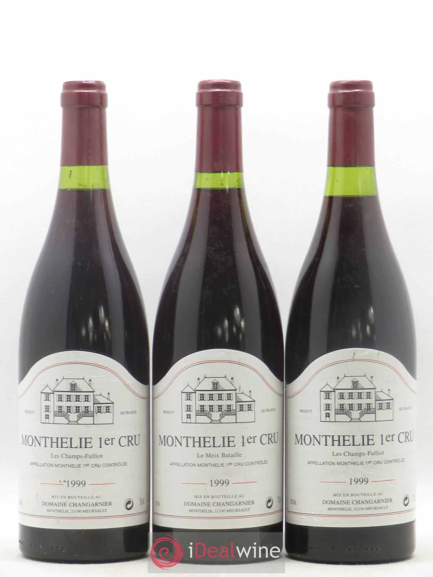 Monthélie 1 er Cru Les Champs Fulliot Domaine Changarnier 1999 - Posten von 3 Flaschen - 0
