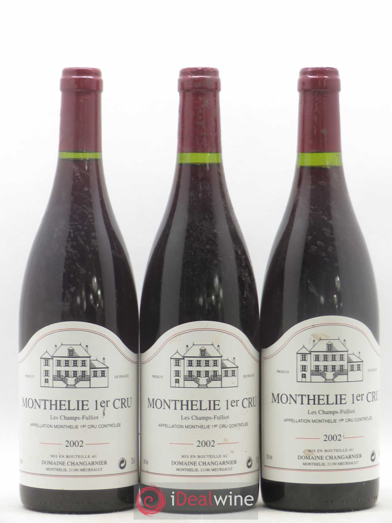Monthélie 1er Cru 1er Cru Les Champs Fulliot Domaine Changarnier 2002 - Posten von 3 Flaschen - 0