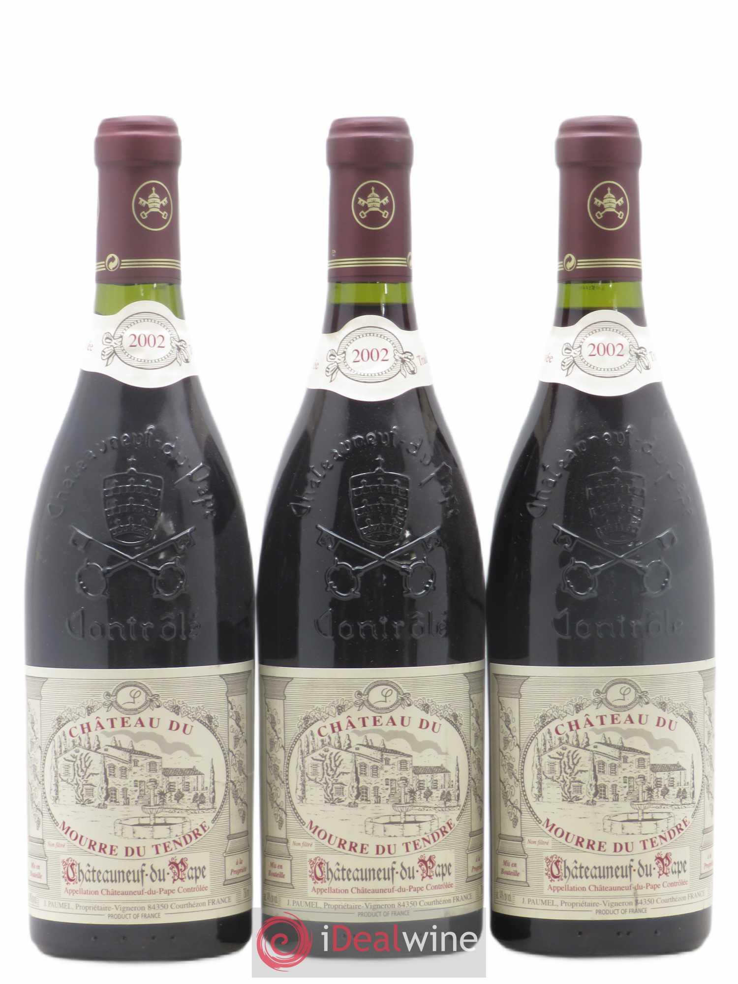 Châteauneuf-du-Pape Domaine Paumel Chateau Du Mourre du Tendre 2002 - Posten von 3 Flaschen - 0