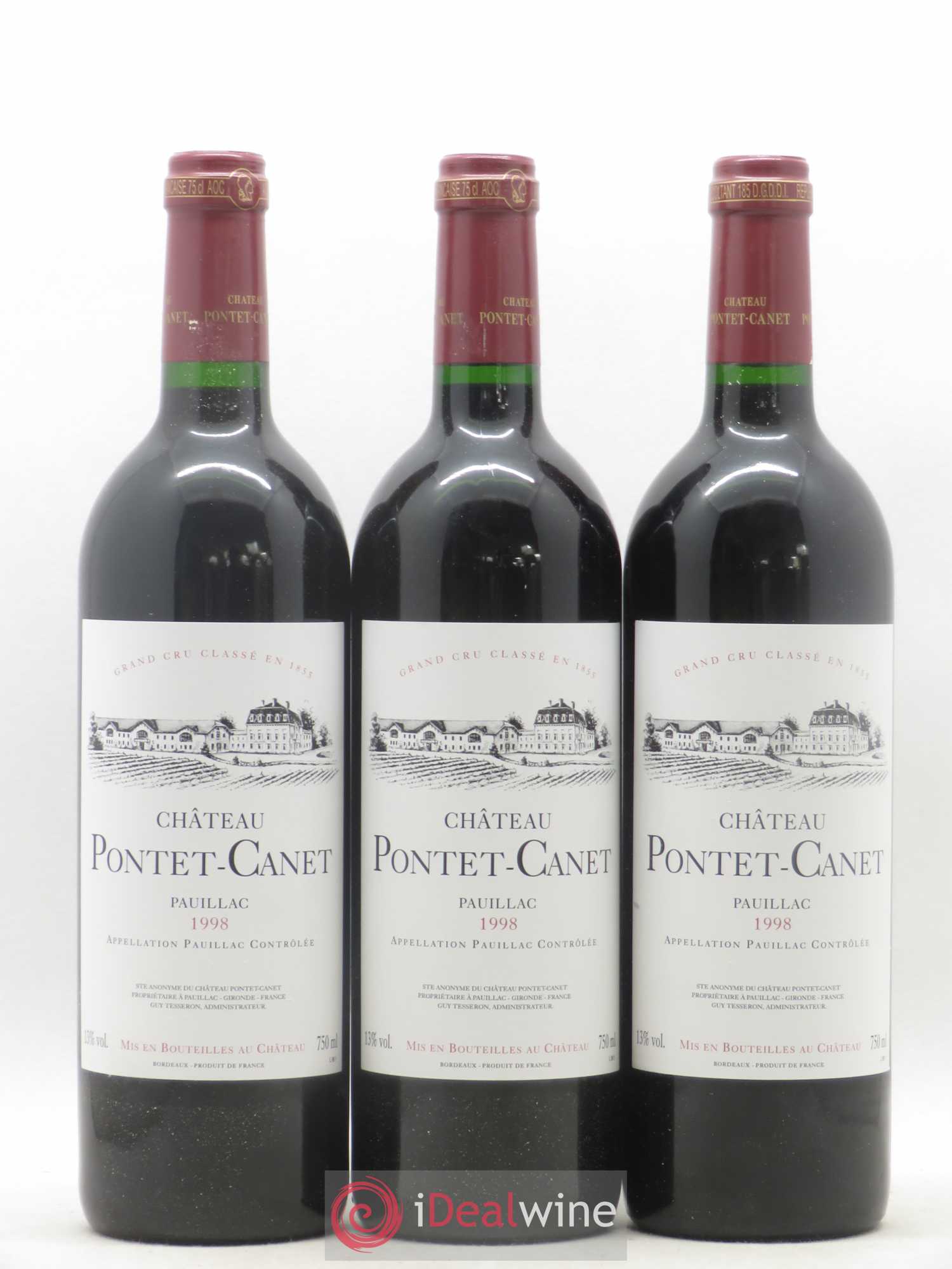 Château Pontet Canet 5ème Grand Cru Classé 1998 - Lot de 12 bouteilles - 4