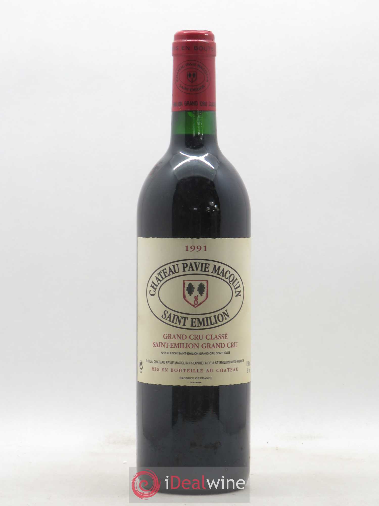Château Pavie Macquin 1er Grand Cru Classé B 1991 - Lot de 1 bouteille - 0