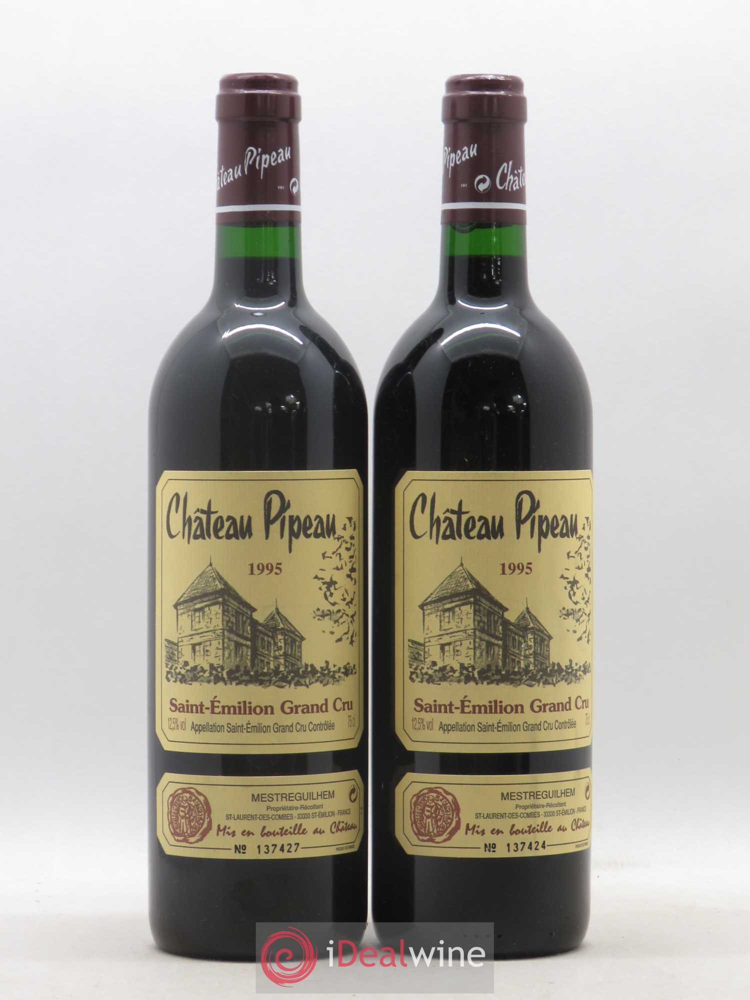 Château Pipeau 1995 - Lot de 2 bouteilles - 0