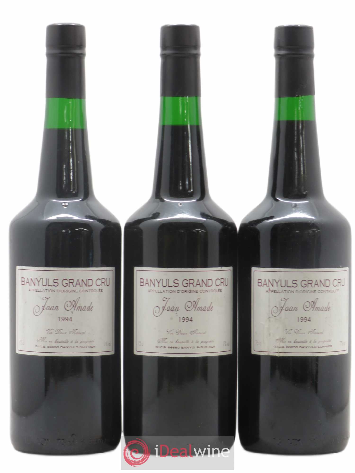 Banyuls Domaine Joan Amade 1994 - Posten von 3 Flaschen - 0