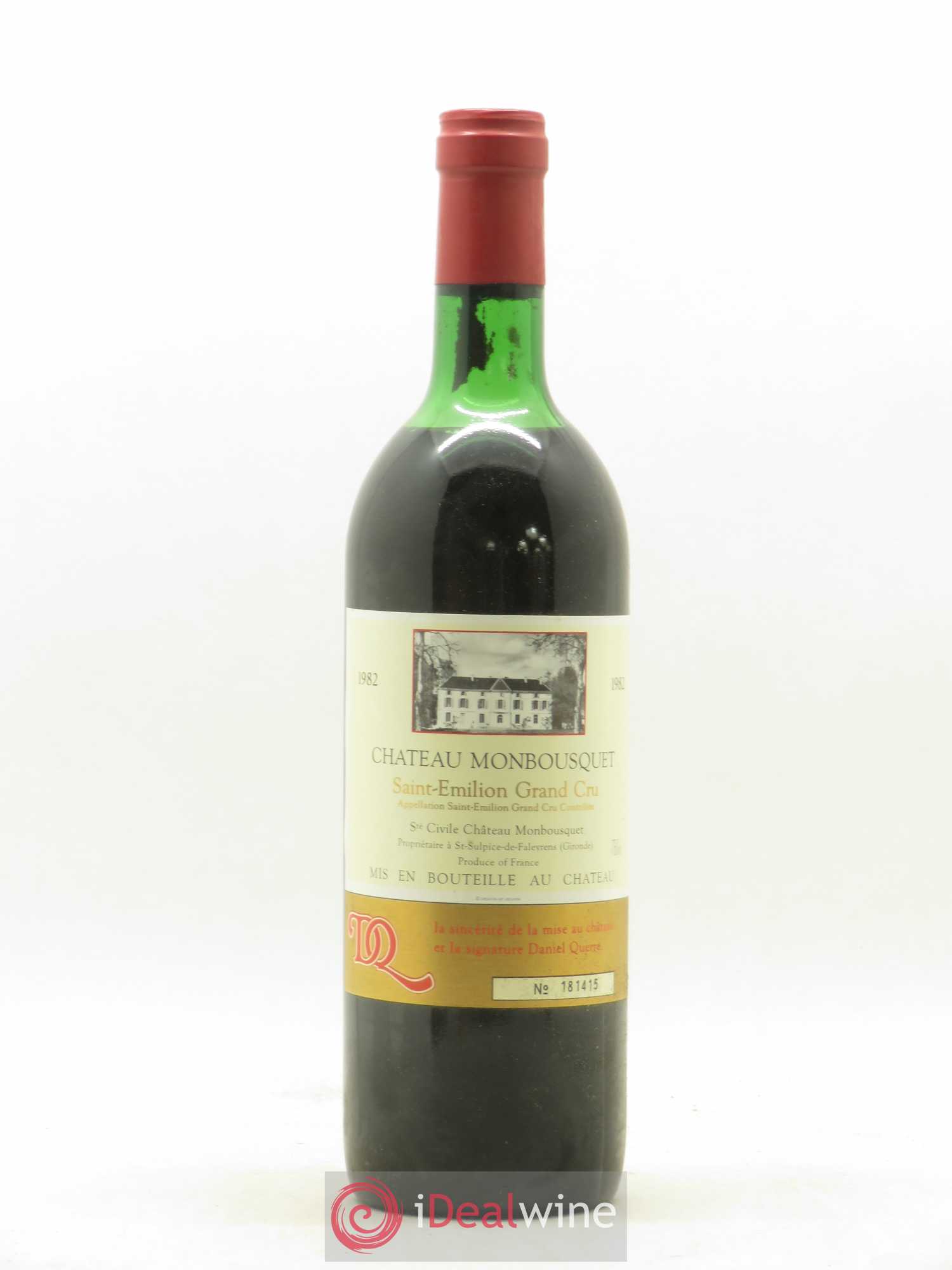 Château Monbousquet Grand Cru Classé 1982 - Lot de 1 bouteille - 0