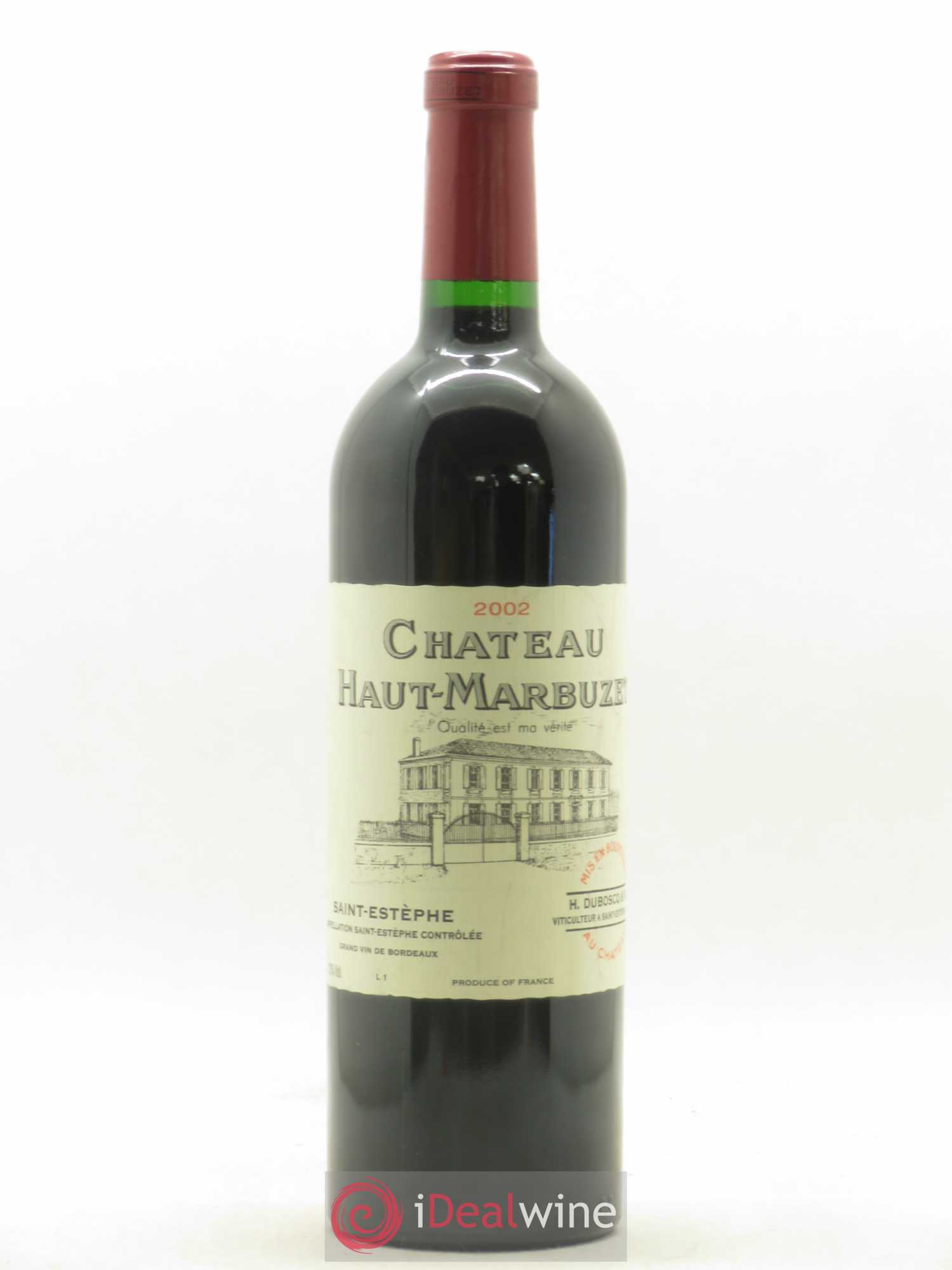 Château Haut Marbuzet 2002 - Lot de 1 bouteille - 0