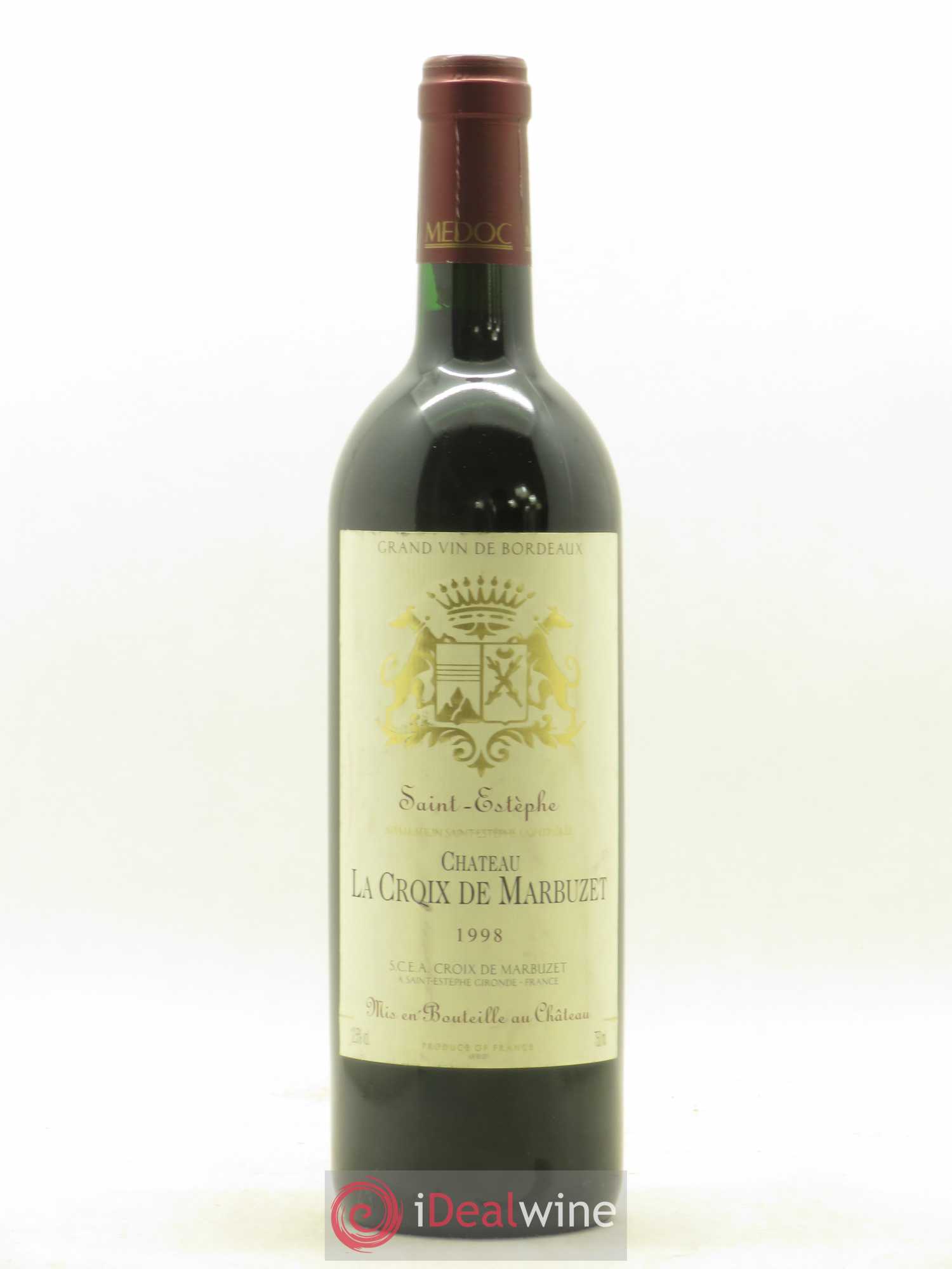 Saint-Estèphe Château La Croix de Marbuzet 1998 - Posten von 1 Flasche - 0