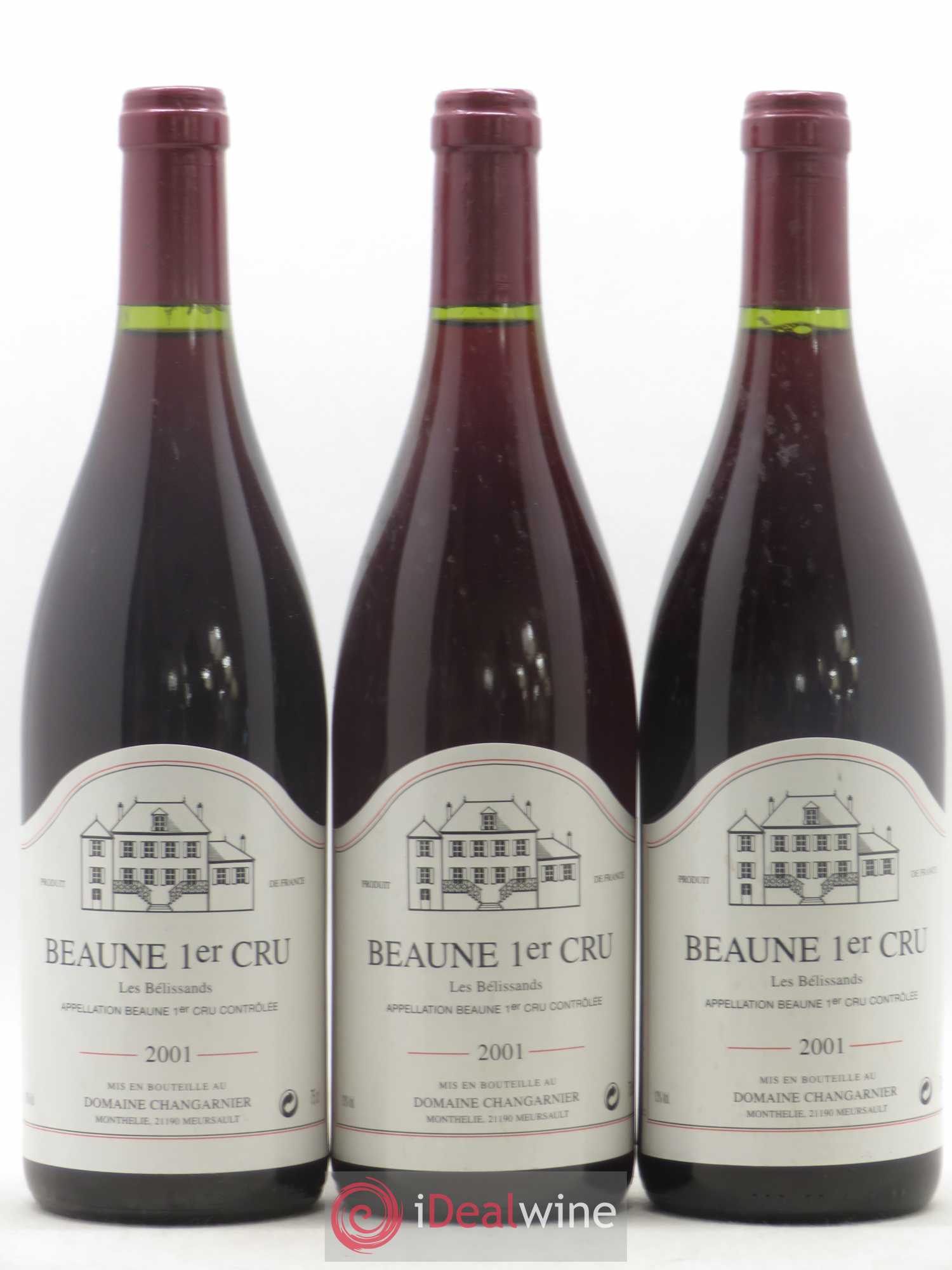 Beaune 1er Cru Les Belissands Domaine Changarnier 2001 - Posten von 3 Flaschen - 0