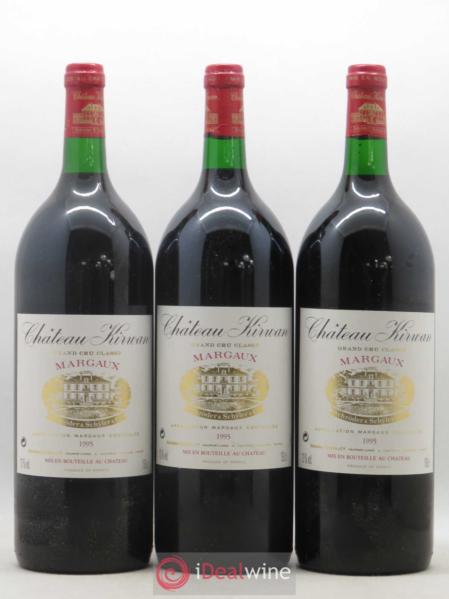 Château Kirwan 3ème Grand Cru Classé 1995 - Lot de 3 magnums - 0