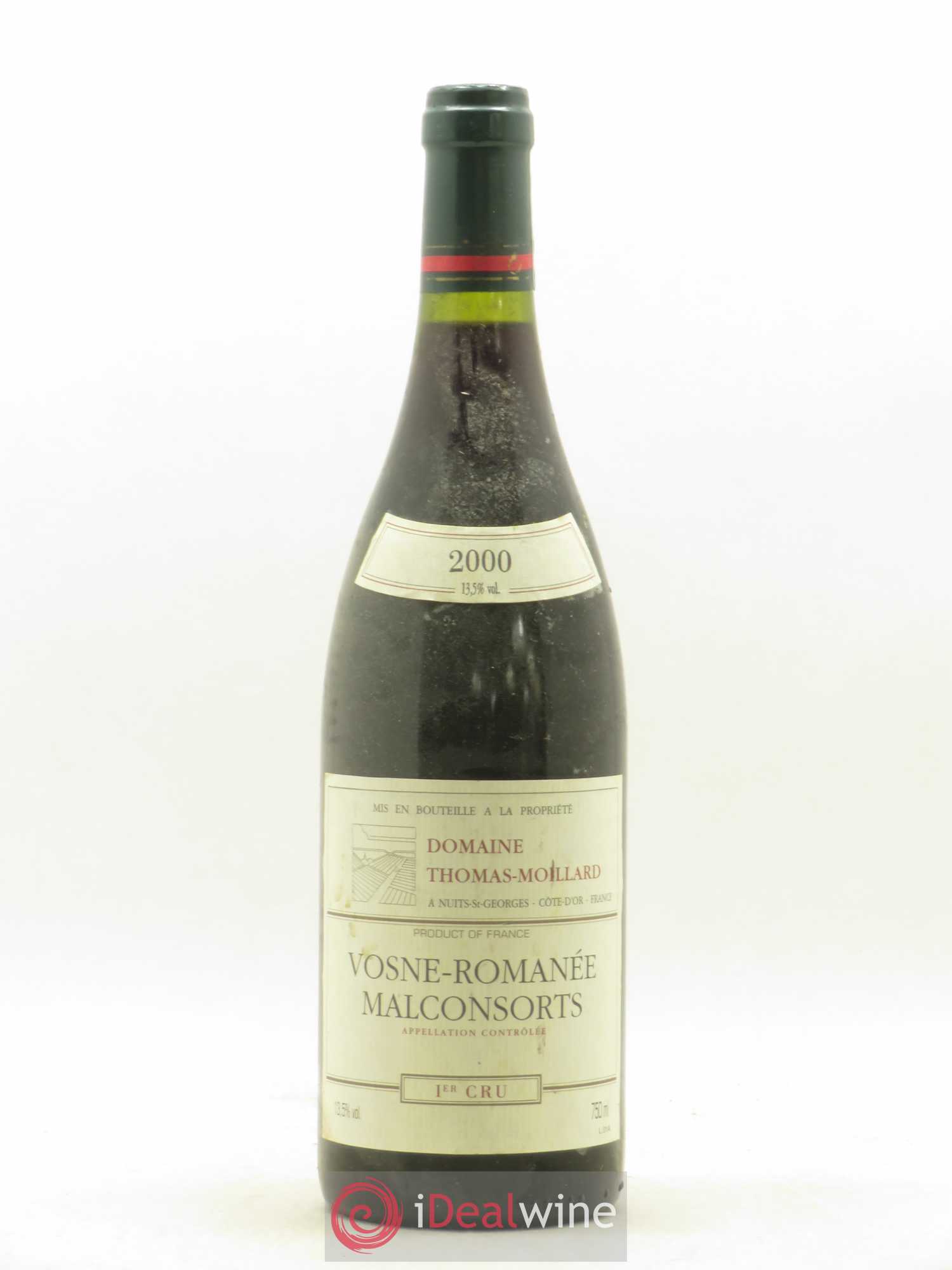 Vosne-Romanée 1er Cru Malconsorts Domaine Thomas Moillard 2000 - Posten von 1 Flasche - 0