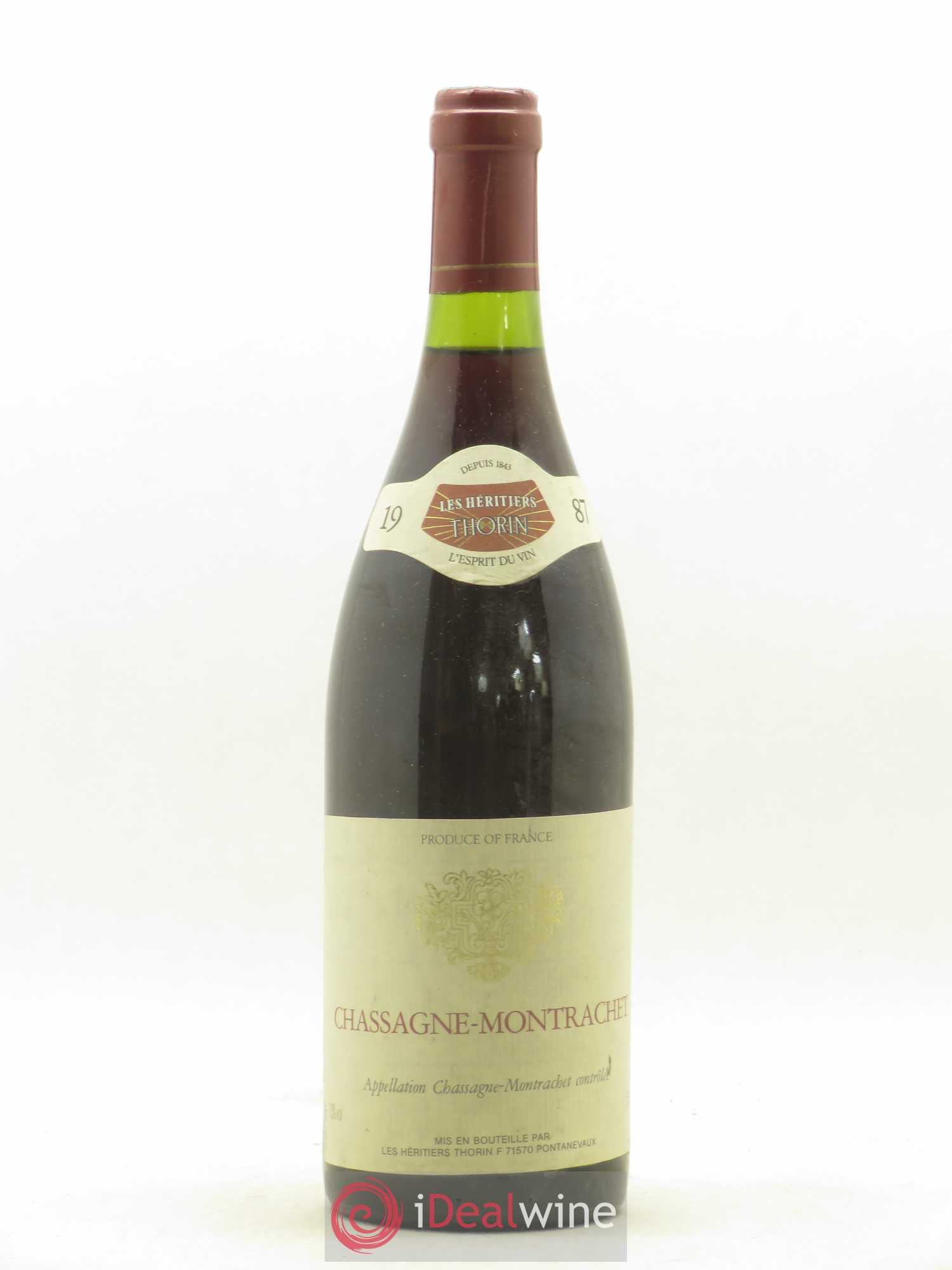 Chassagne-Montrachet Les Heritiers Domaine Thorin 1987 - Posten von 1 Flasche - 0