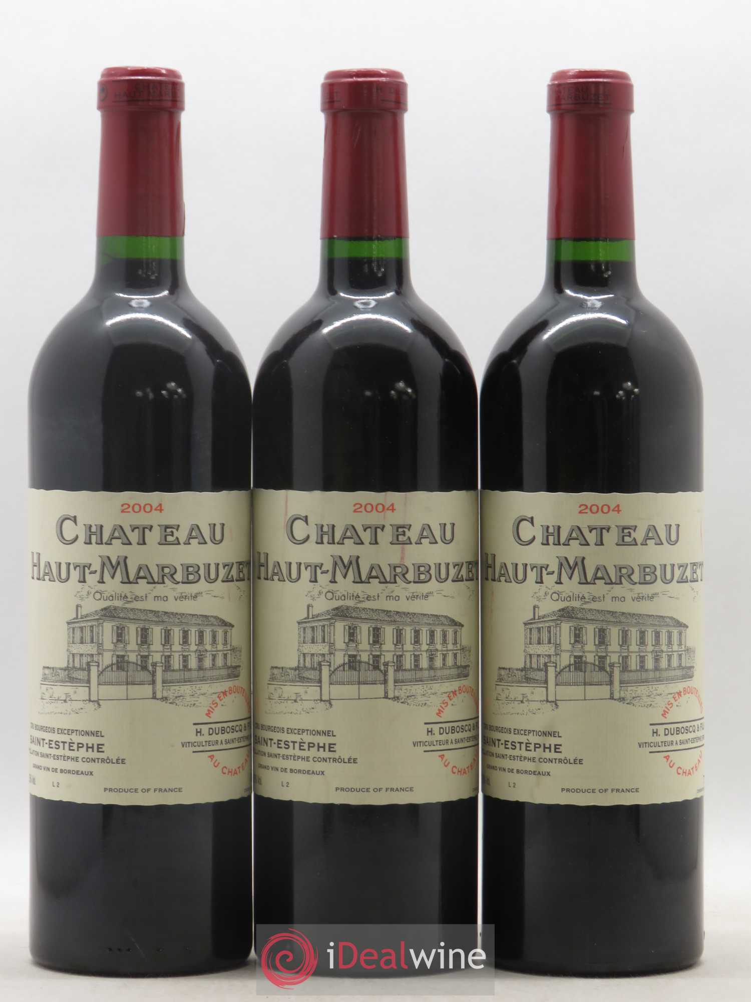 Château Haut Marbuzet 2004 - Lot de 3 bouteilles - 0