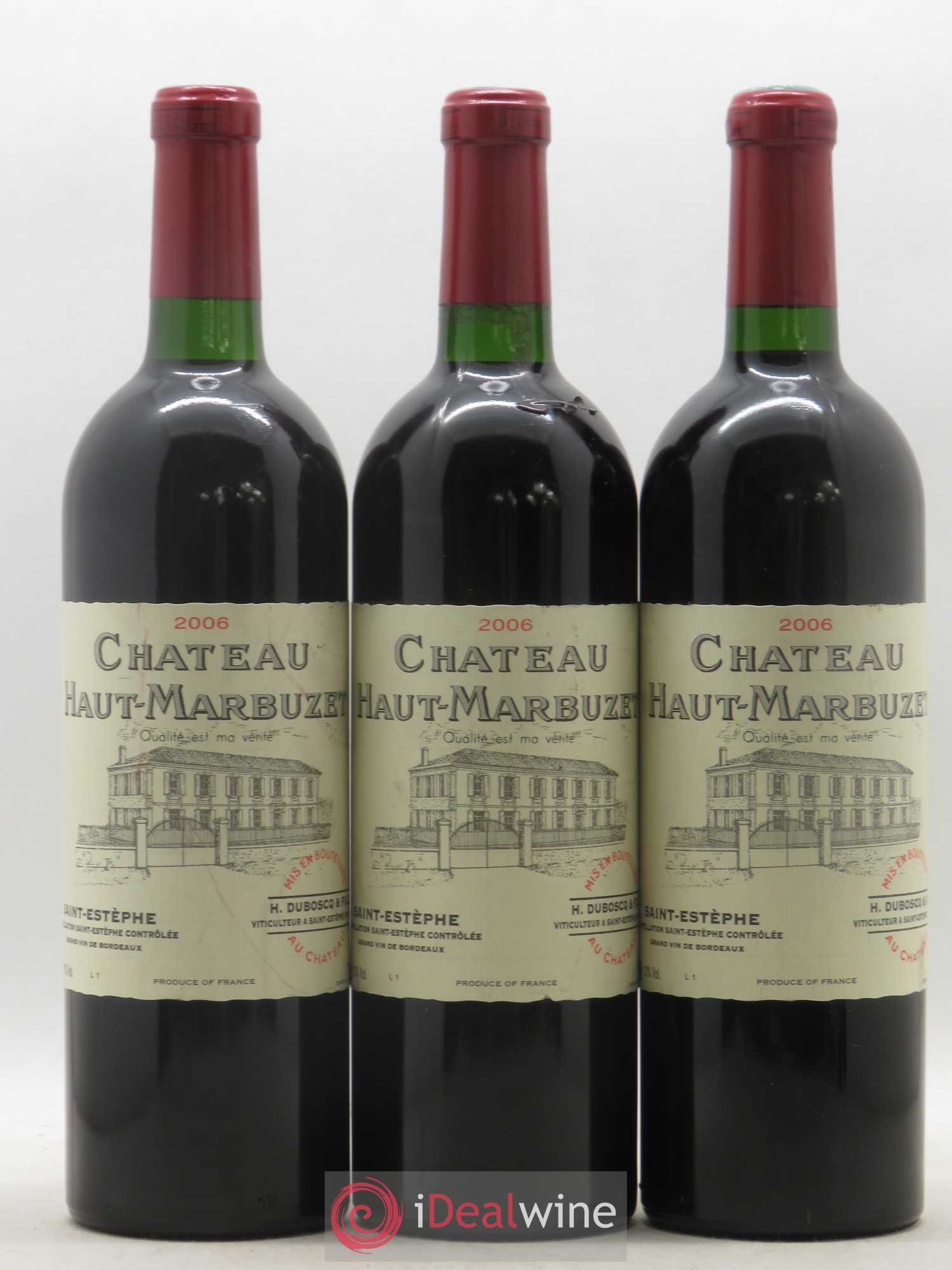 Château Haut Marbuzet 2006 - Lot de 3 bouteilles - 0