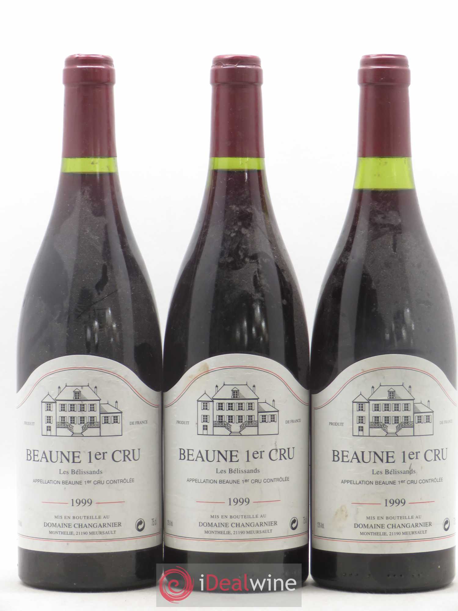 Beaune 1er Cru Les Belissands Domaine Changarnier 1999 - Posten von 3 Flaschen - 0