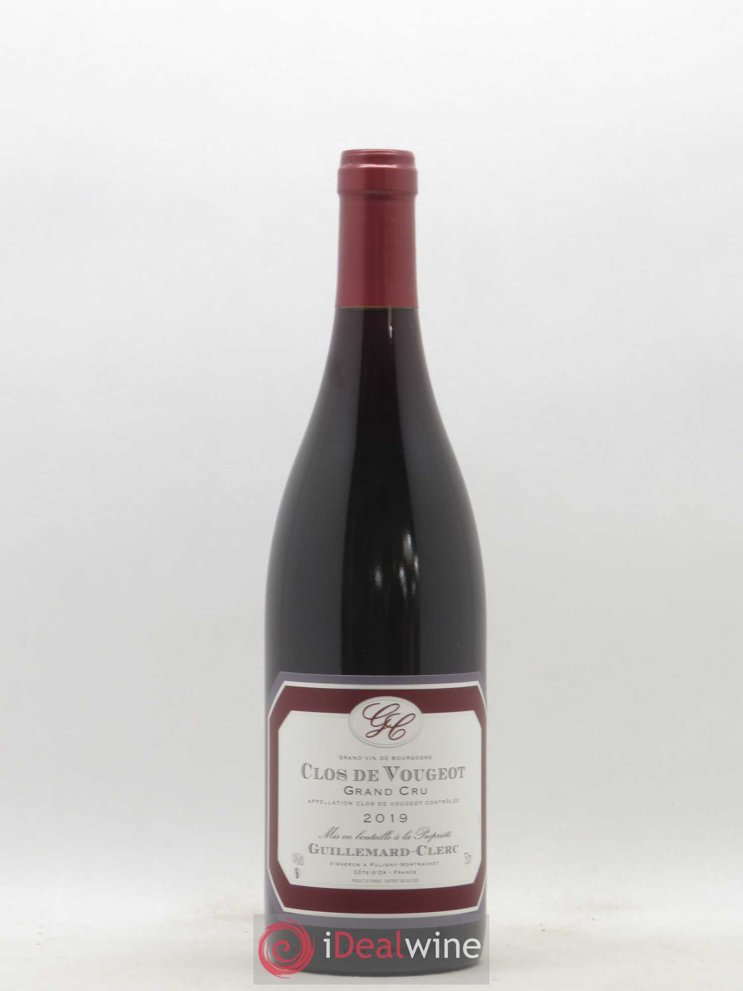 Clos de Vougeot Grand Cru Guillemard Clerc 2019 - Lot de 1 bouteille - 0
