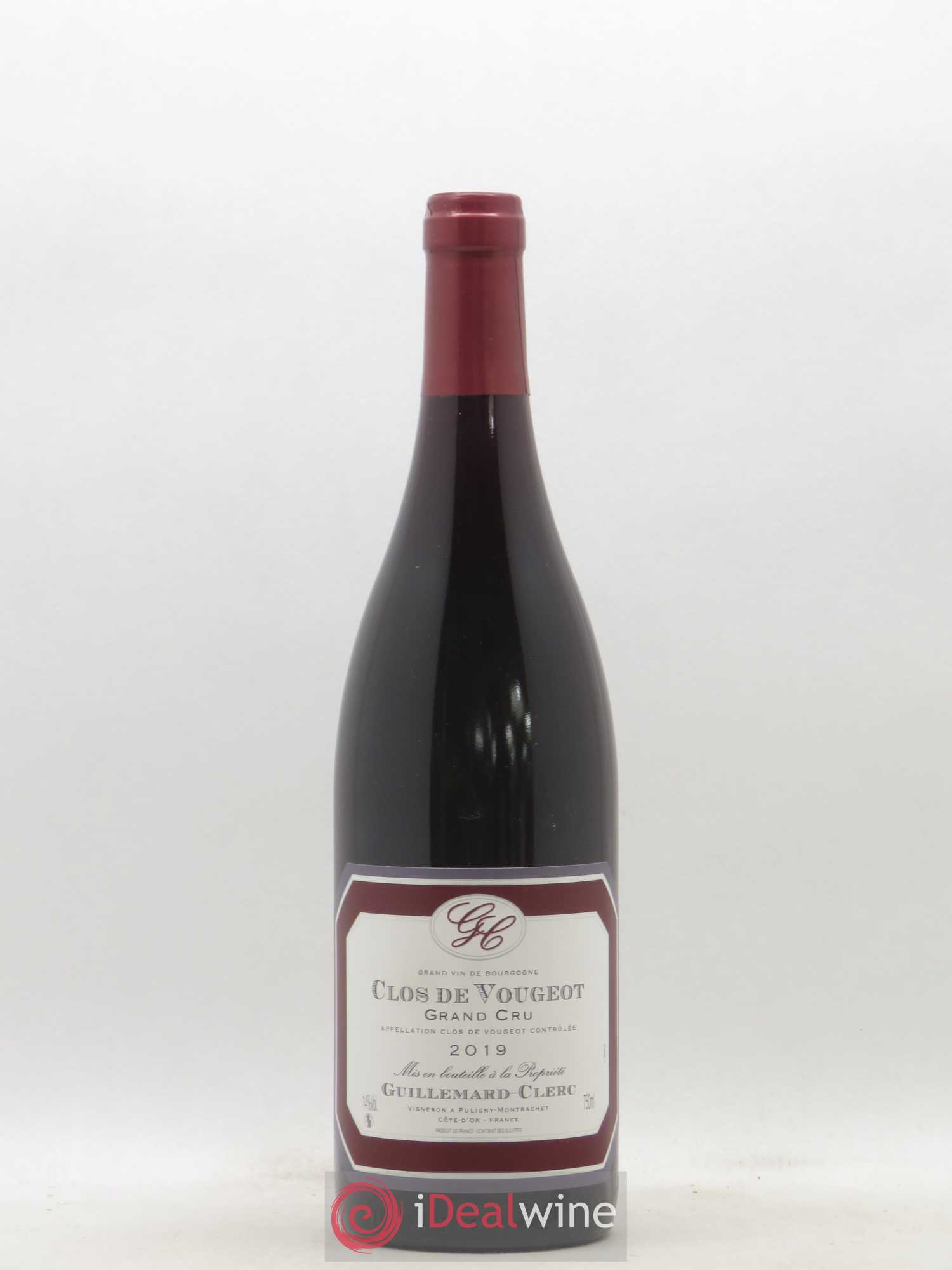 Clos de Vougeot Grand Cru Guillemard Clerc 2019 - Lot de 1 bouteille - 0