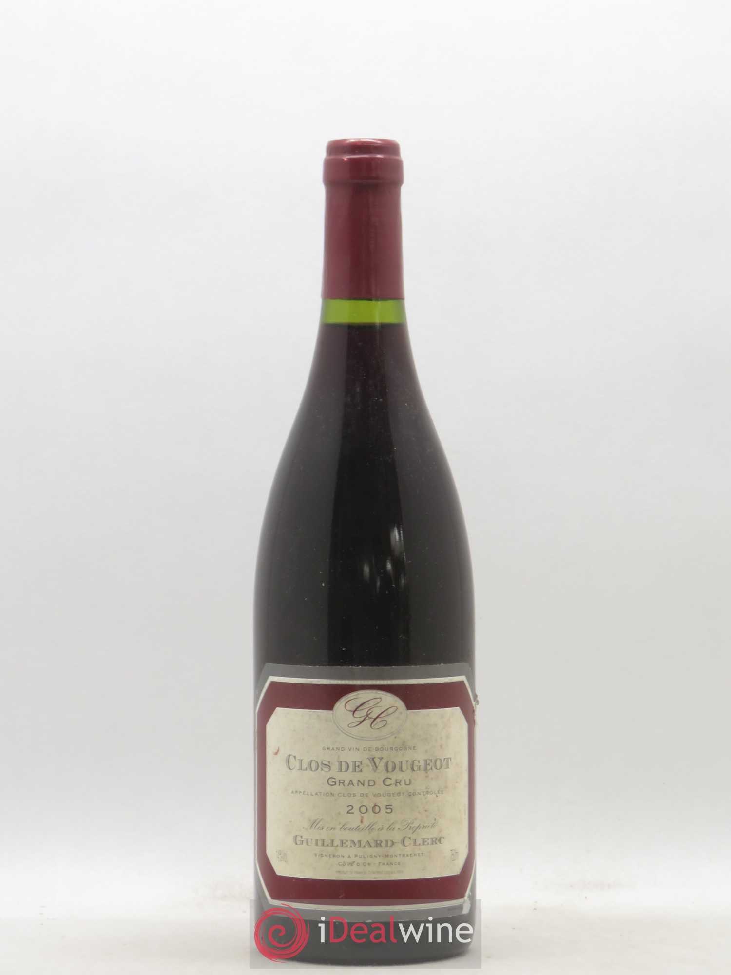 Clos de Vougeot Grand Cru Guillemard Clerc 2005 - Lot de 1 bouteille - 0