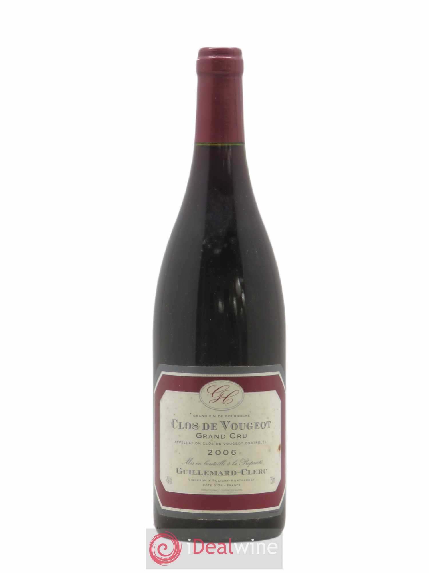 Clos de Vougeot Grand Cru Guillemard Clerc 2006 - Lot de 1 bouteille - 0