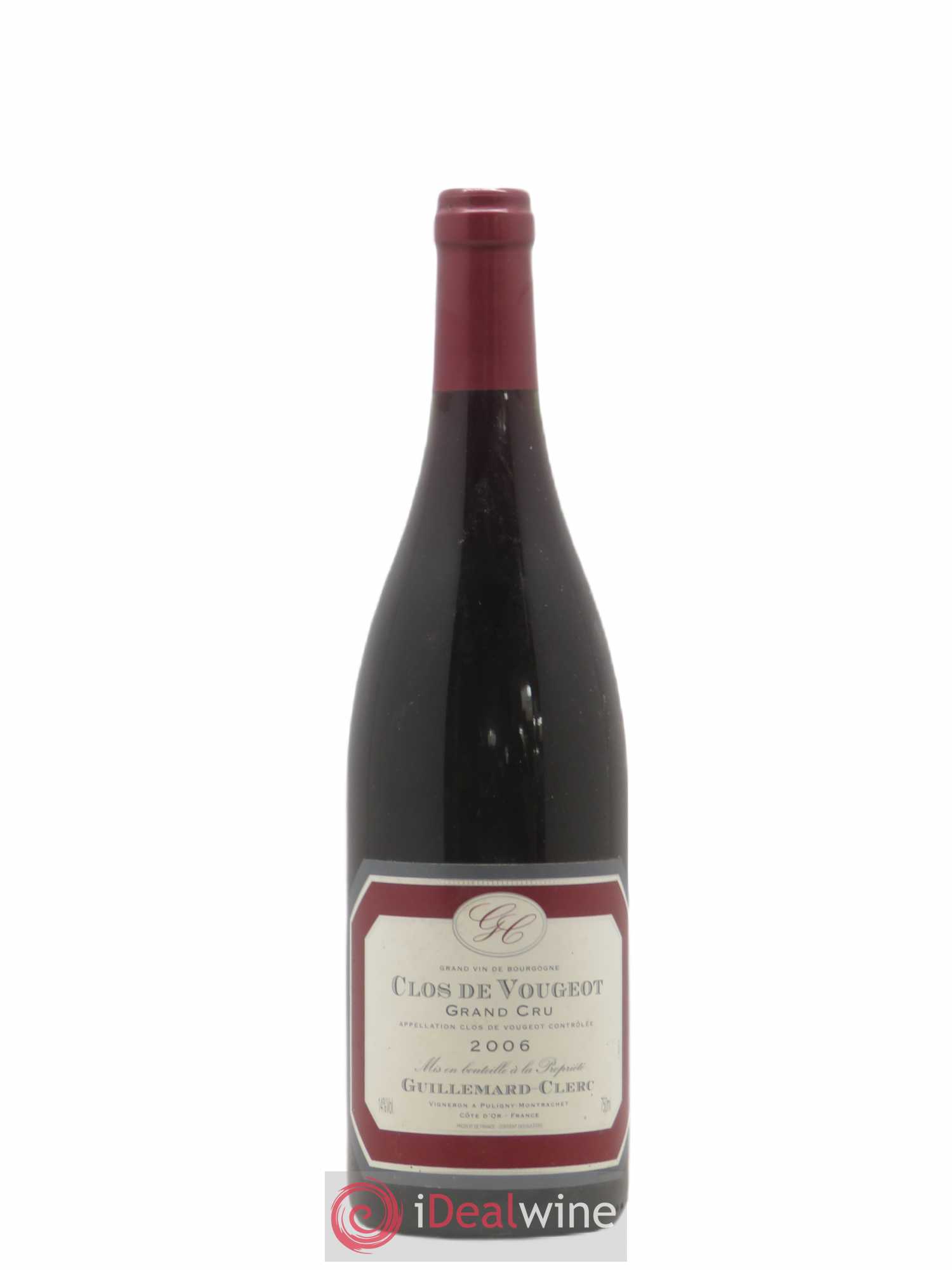 Clos de Vougeot Grand Cru Guillemard Clerc 2006 - Lot de 1 bouteille - 0